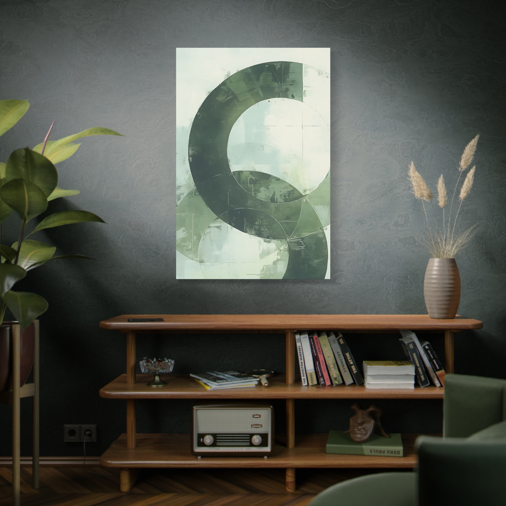 Bold Circles, Turqoise One - Stretched Canvas - Image 20