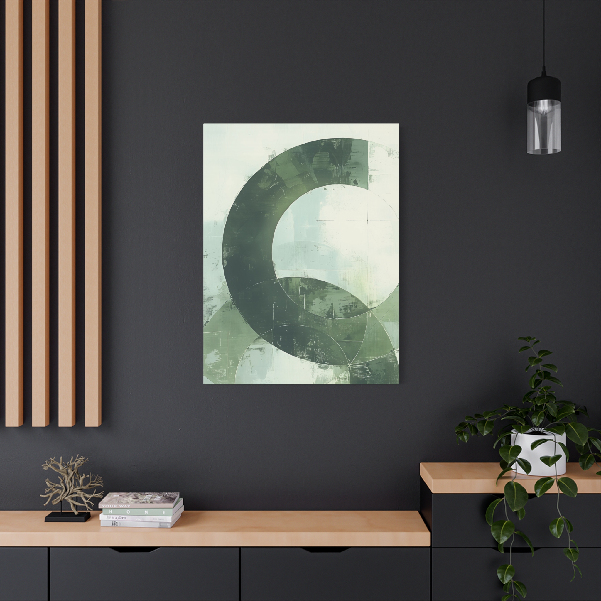 Bold Circles, Turqoise One - Stretched Canvas - Image 14