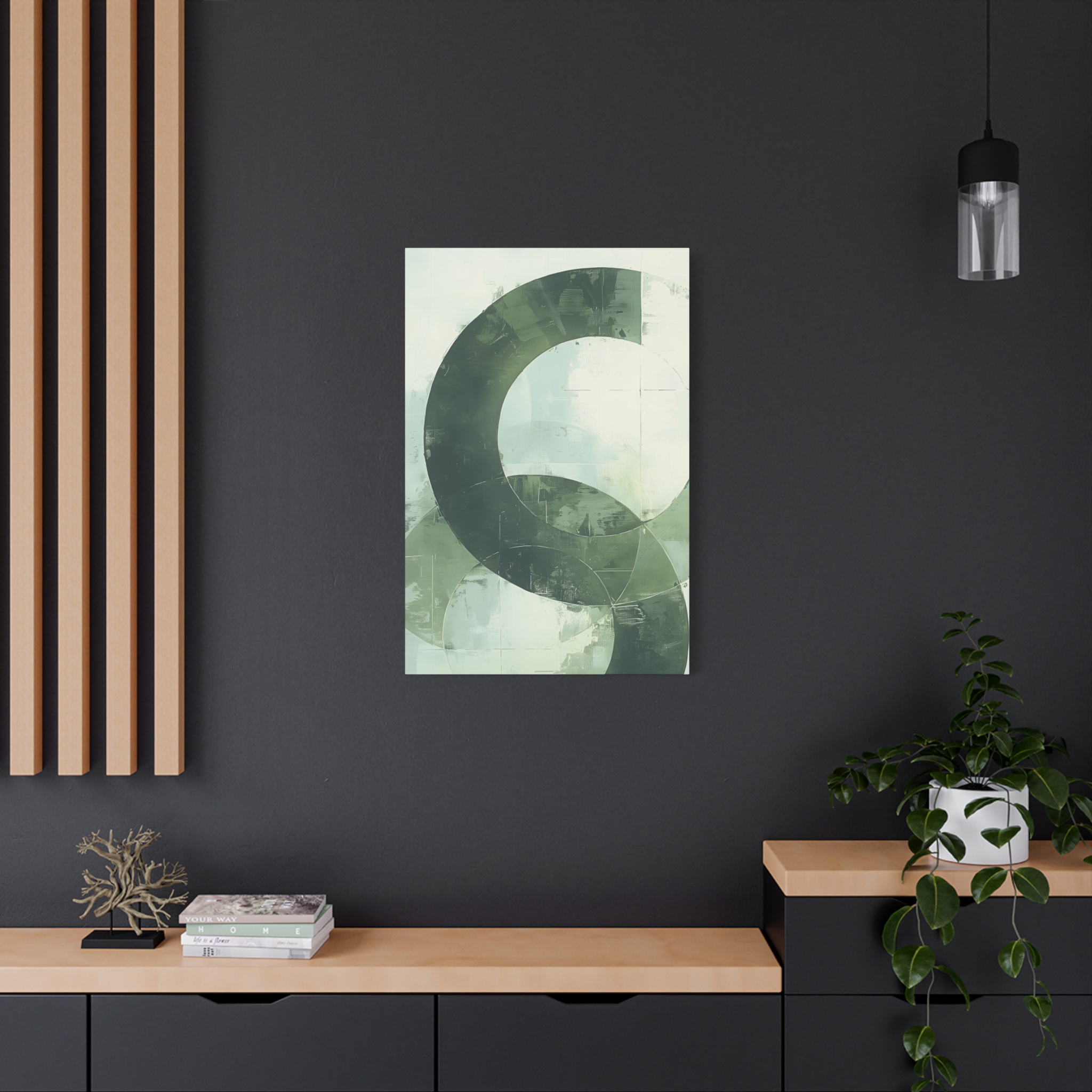 Bold Circles, Turqoise One - Stretched Canvas - Image 9