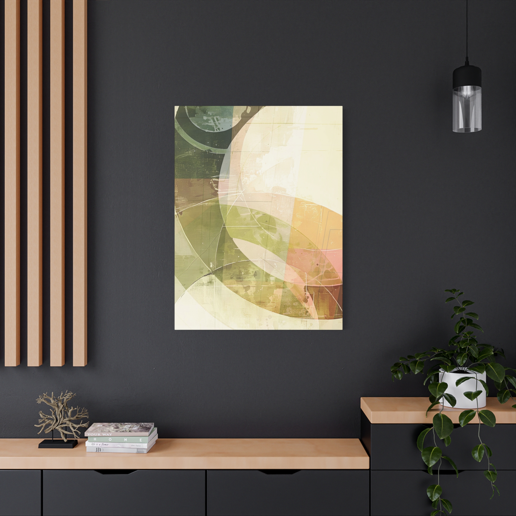 Bold Circles, Weathered Pastel - Stretched Canvas - Image 14