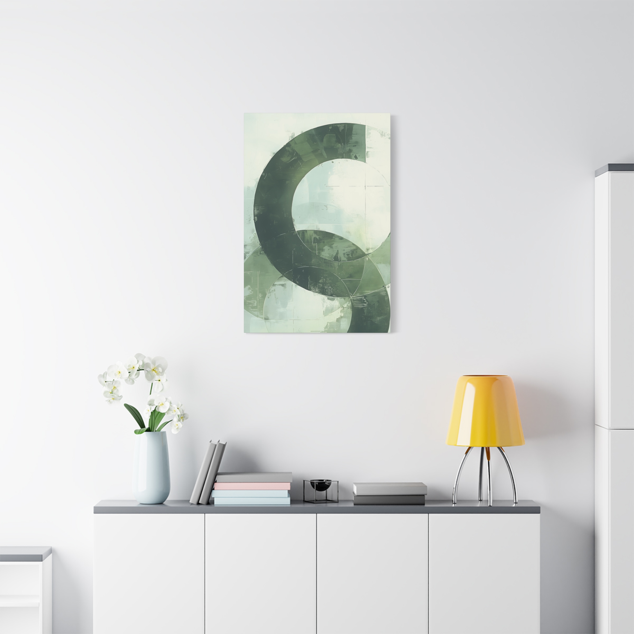 Bold Circles, Turqoise One - Stretched Canvas - Image 8