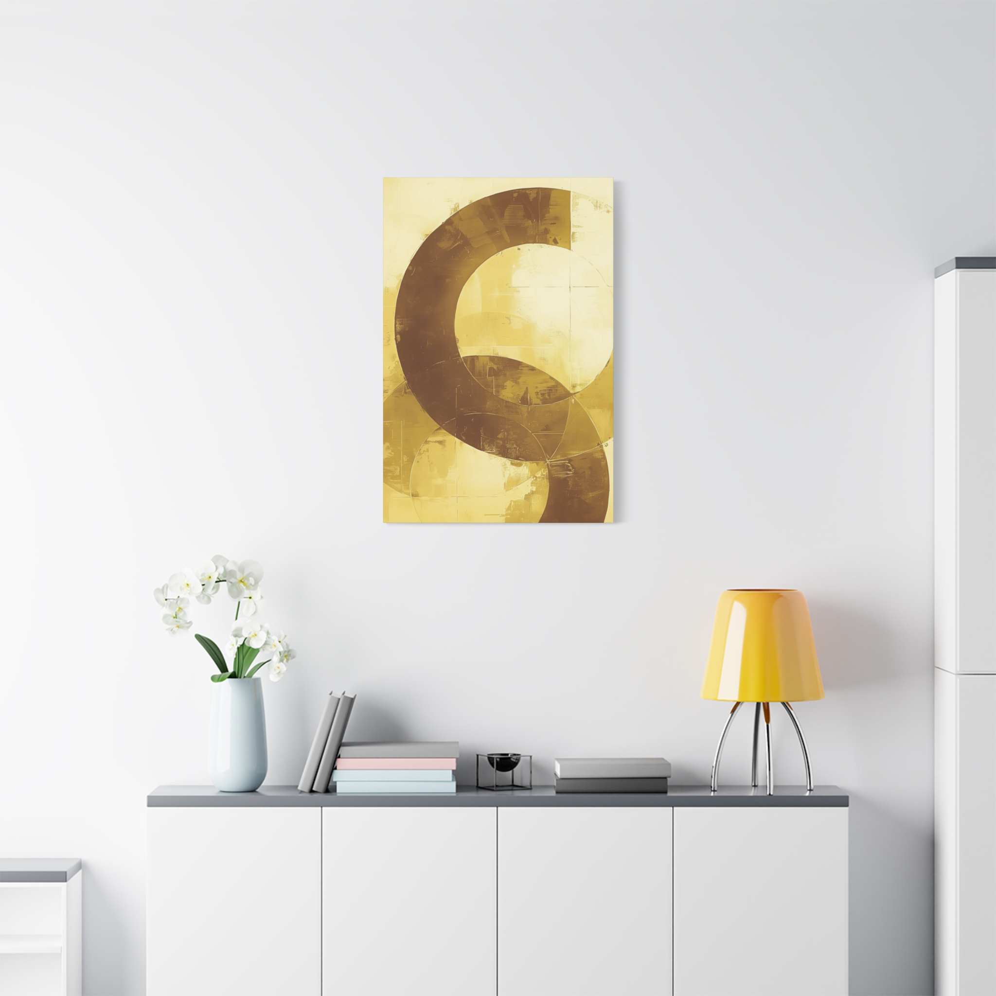 Bold Circles, Gold One - Stretched Canvas - Image 8