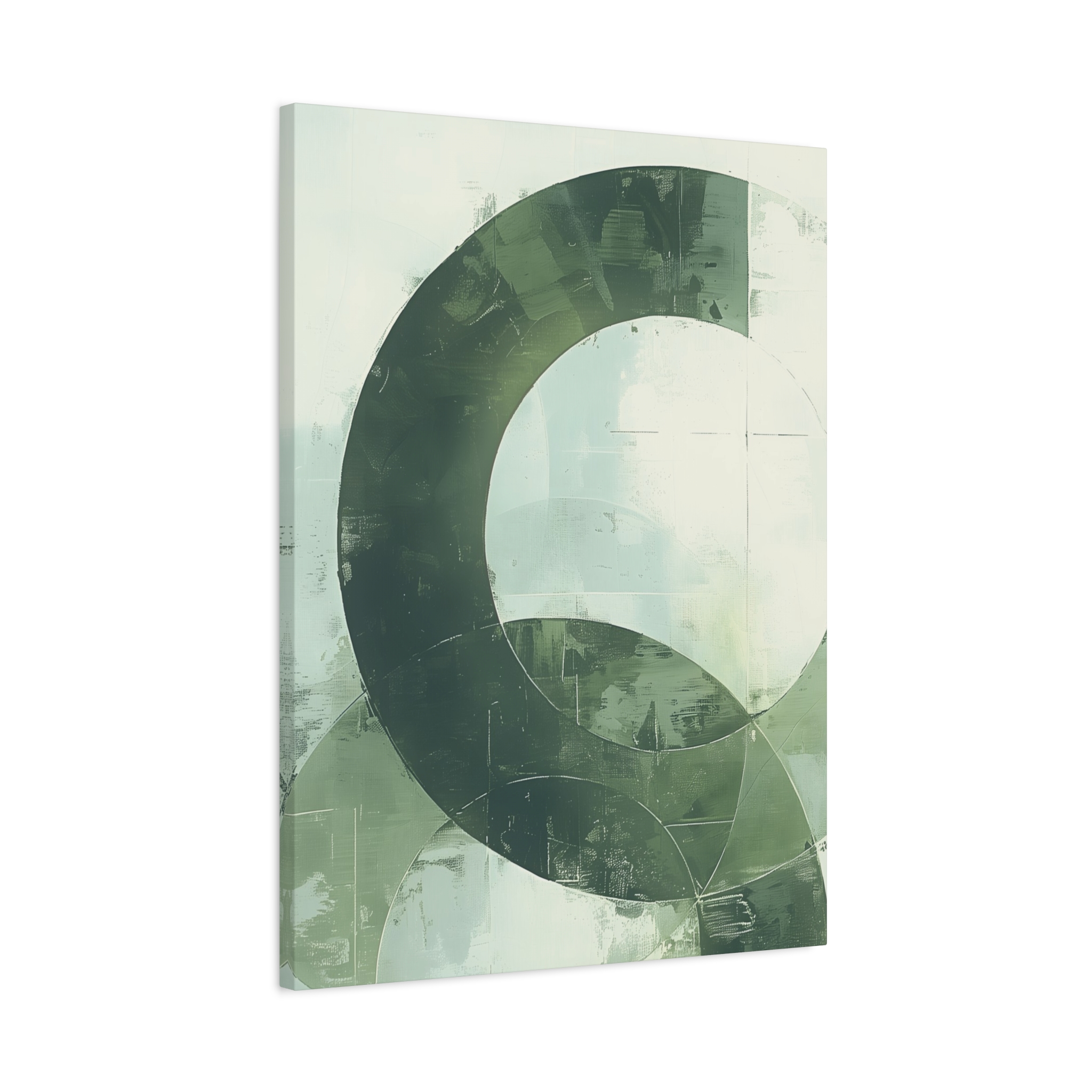 Bold Circles, Turqoise One - Stretched Canvas - Image 2