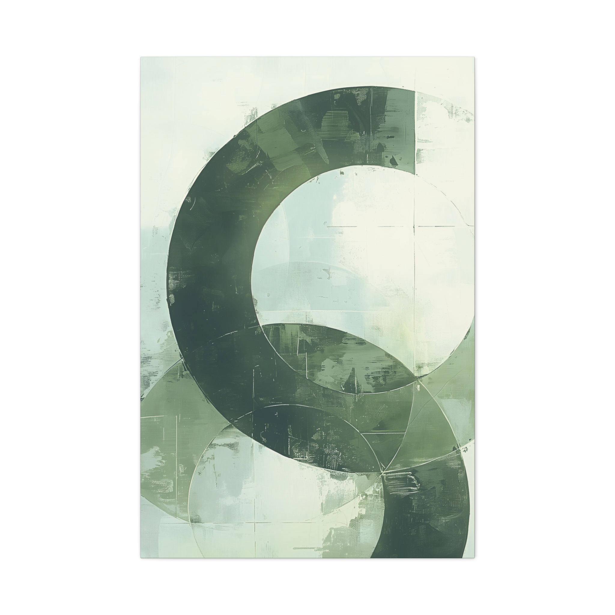 Bold Circles, Turqoise One - Stretched Canvas - Image 16