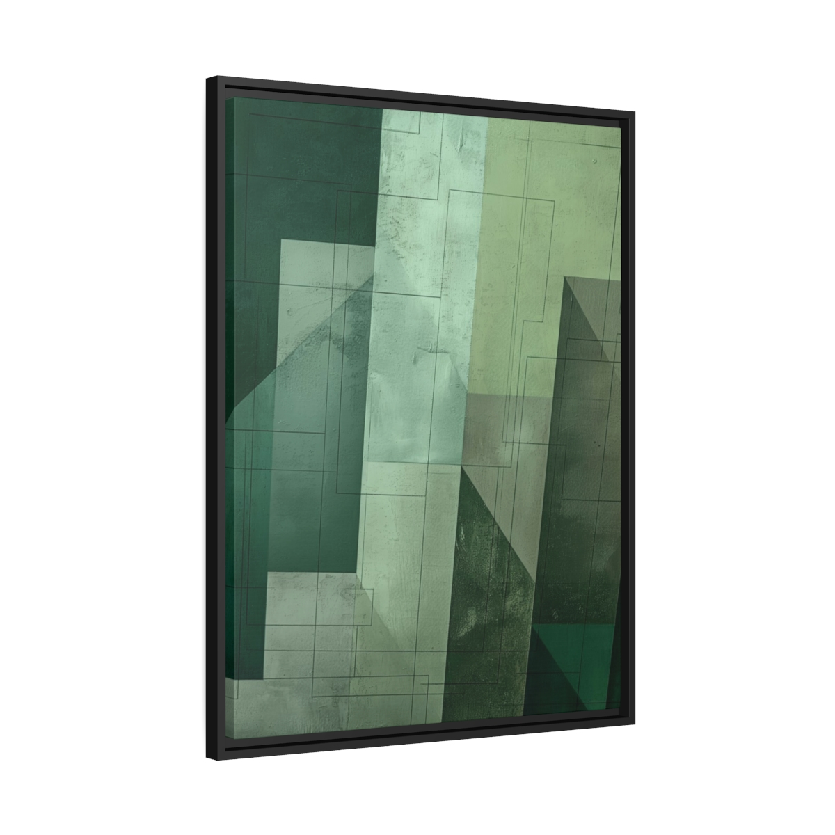 Stairway One, Turqoise - Custom Black Frame - Image 7