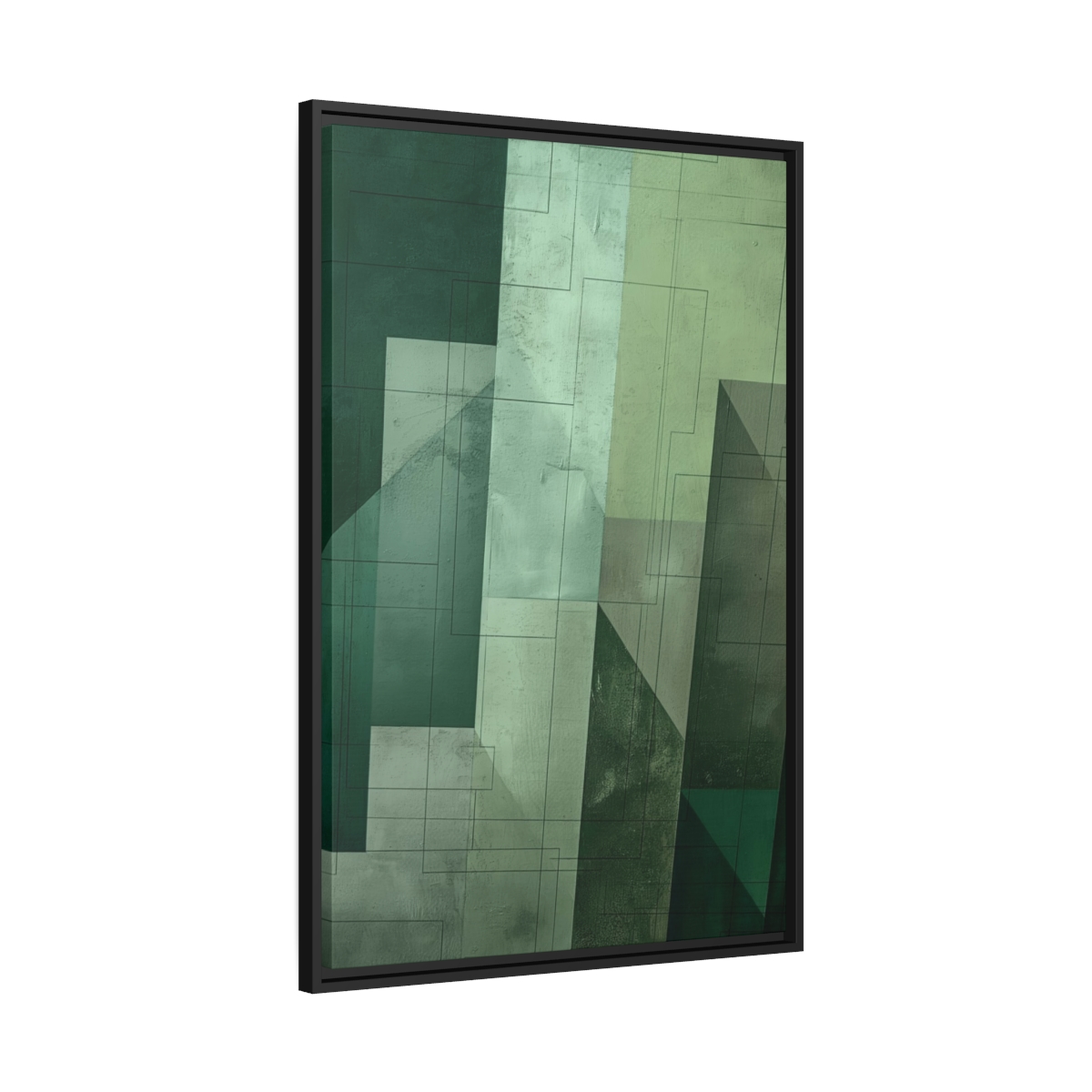 Stairway One, Turqoise - Custom Black Frame - Image 2