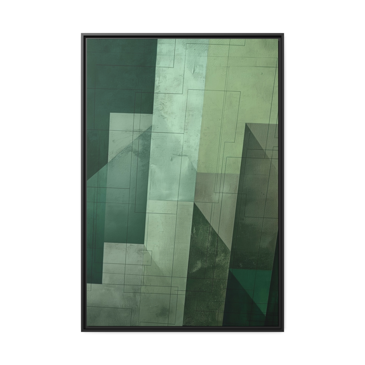 Stairway One, Turqoise - Custom Black Frame - Image 16