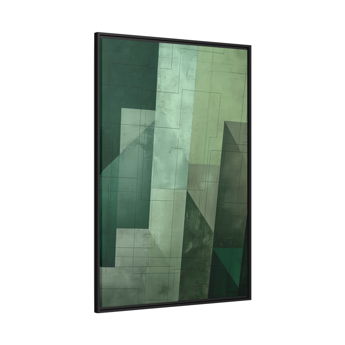 Stairway One, Turqoise - Custom Black Frame - Image 17