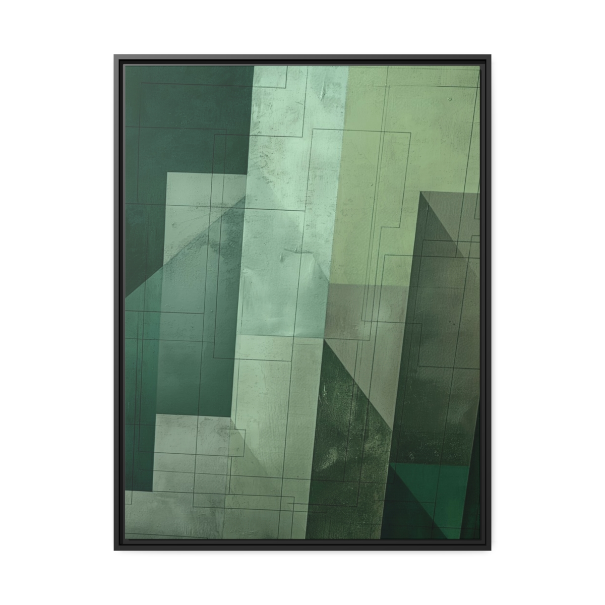 Stairway One, Turqoise - Custom Black Frame - Image 11