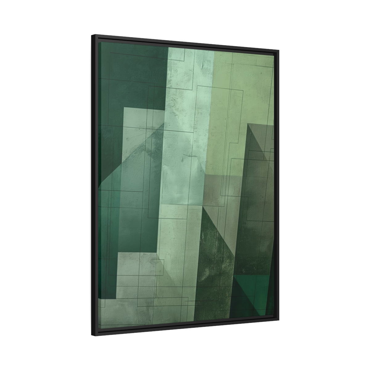 Stairway One, Turqoise - Custom Black Frame - Image 12