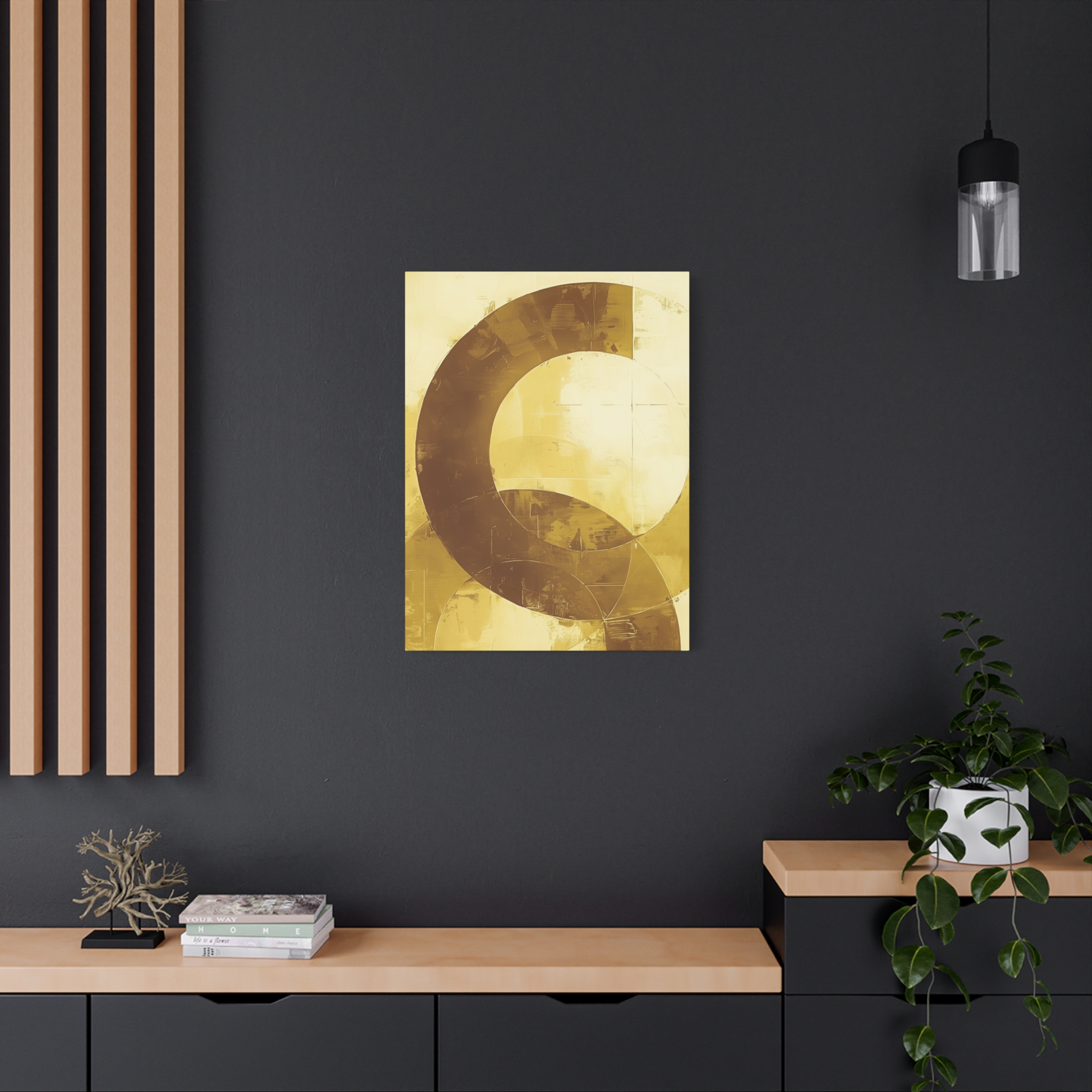 Bold Circles, Gold One - Stretched Canvas - Image 4