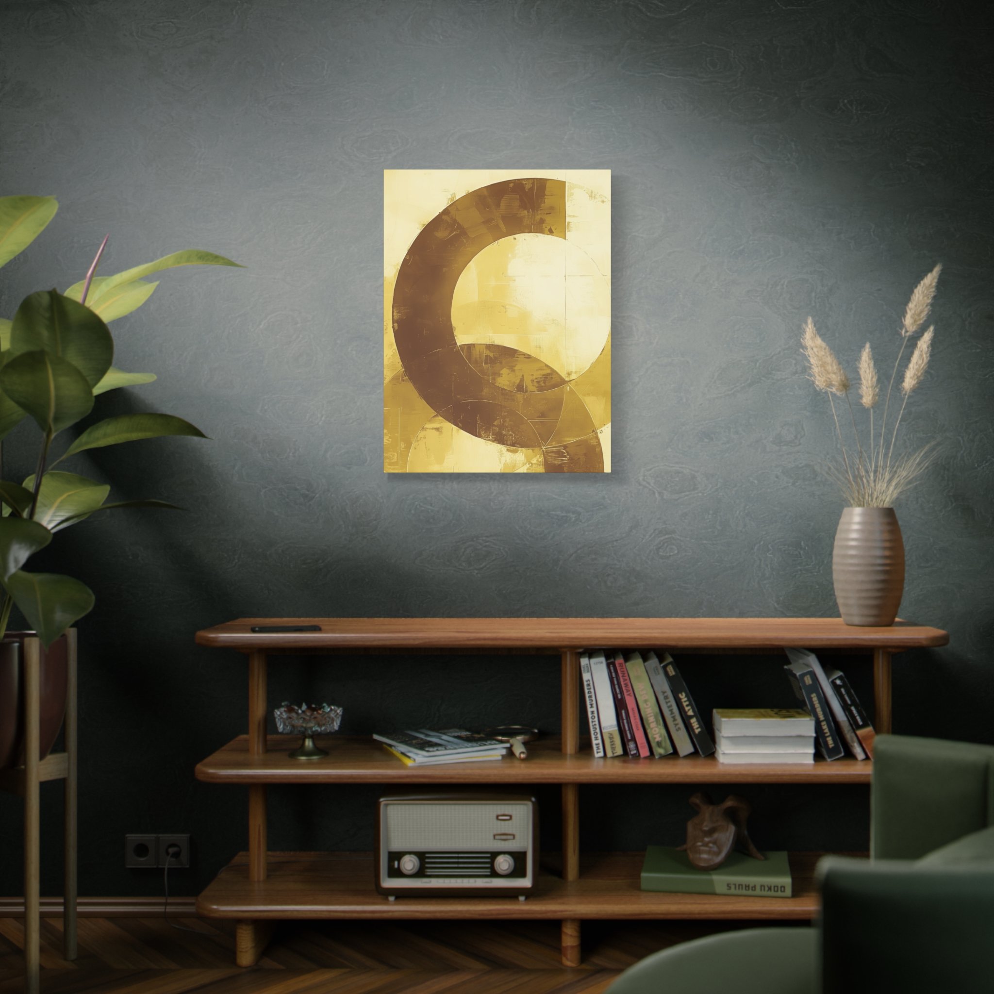 Bold Circles, Gold One - Stretched Canvas - Image 5