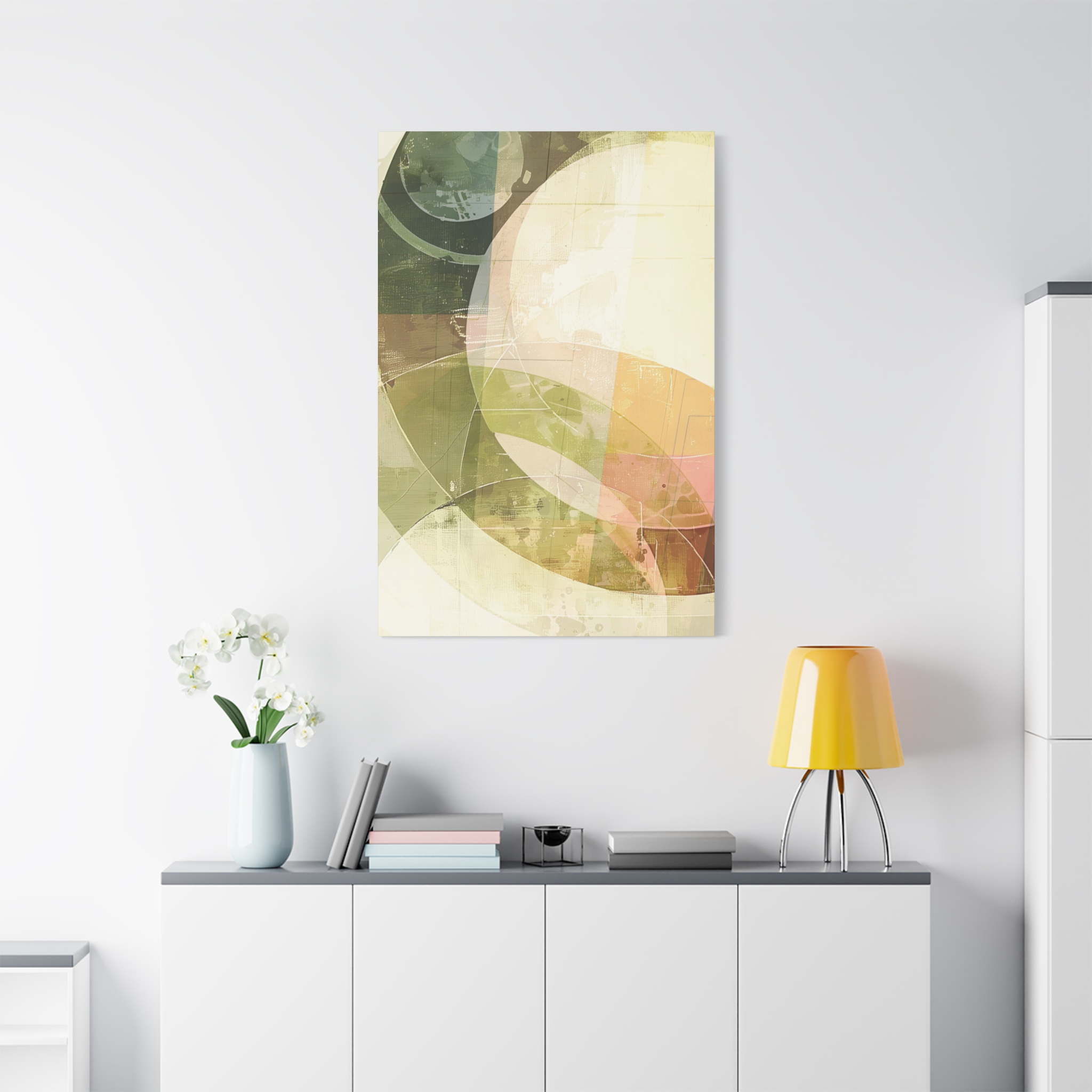 Bold Circles, Weathered Pastel - Stretched Canvas - Image 18