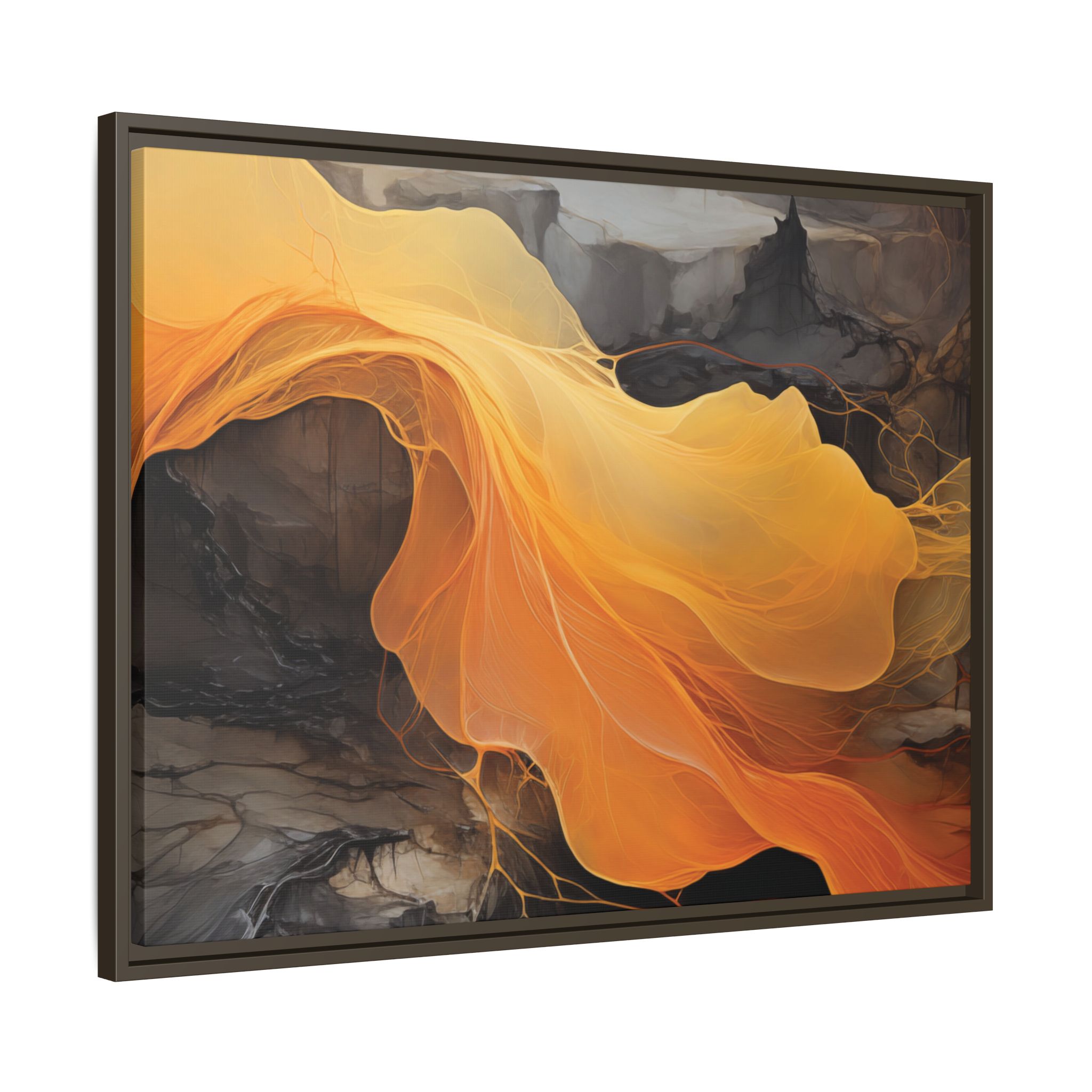 Siesmic Clouds - Floating (v1 clear), Framed Matt Canvas (Black, White, Brown,) - Image 10