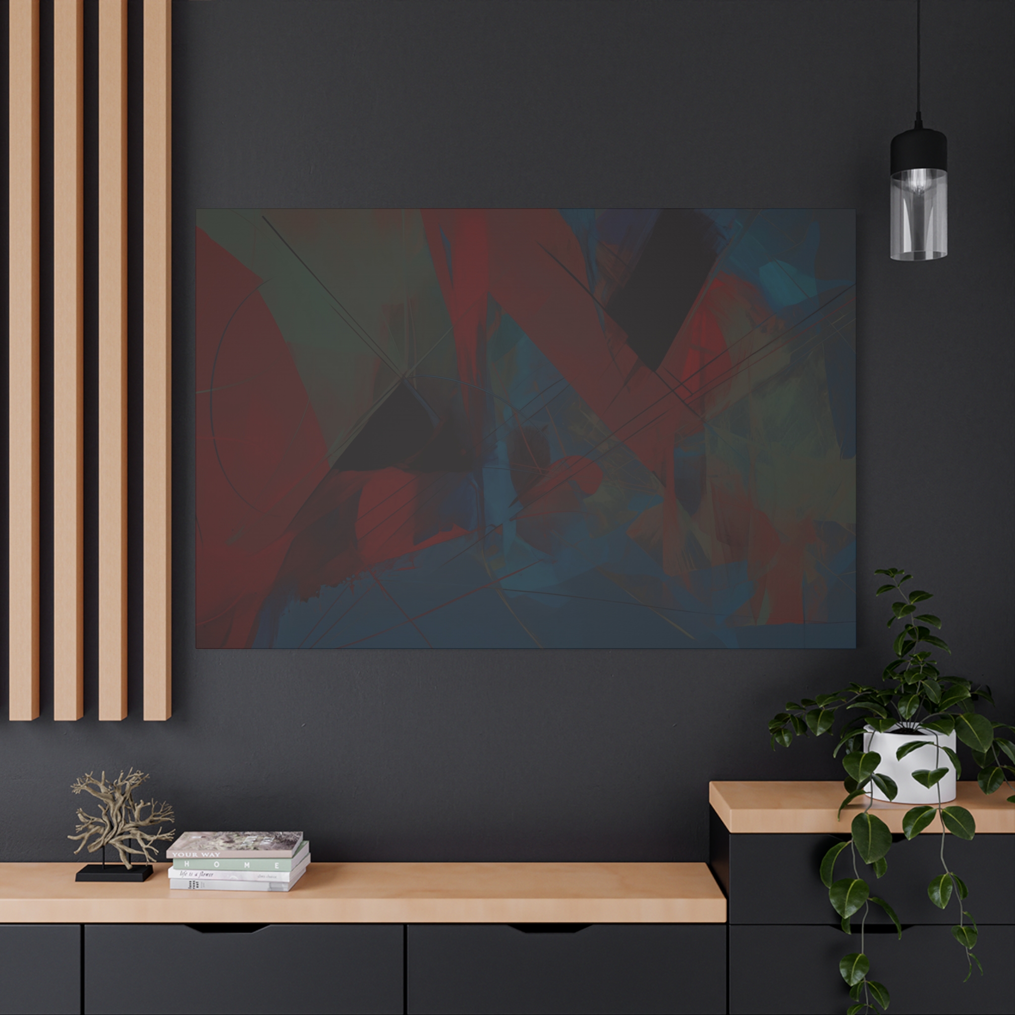 Abstracts Horn (v1 Blue) - Stretched Canvas - Image 24