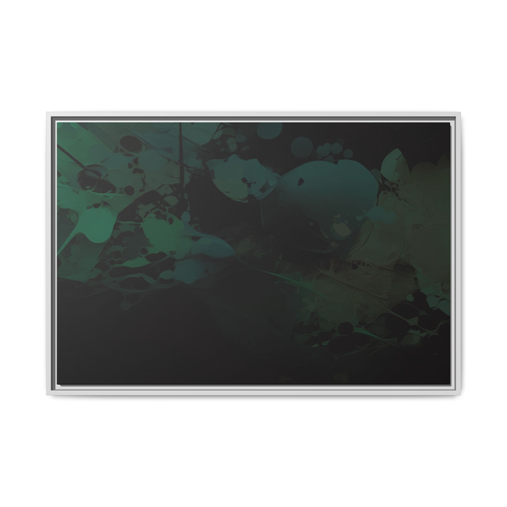 Polygon Fluids (Blue) - Framed Matt Canvas (Black, White, Brown,) - Image 13