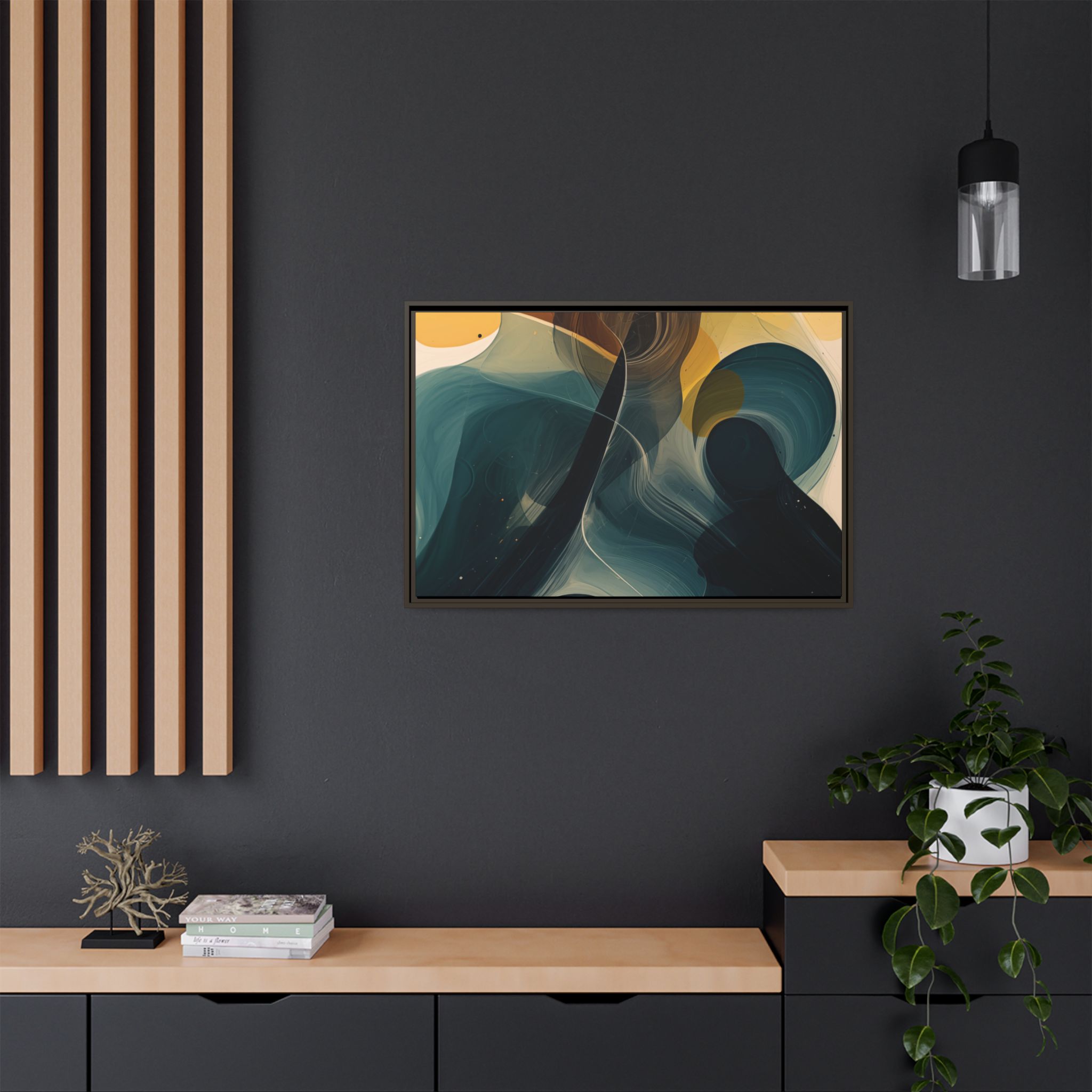 Magic Blob (v1 Clear), Framed Matt Canvas (Black, White, Brown,) - Image 13