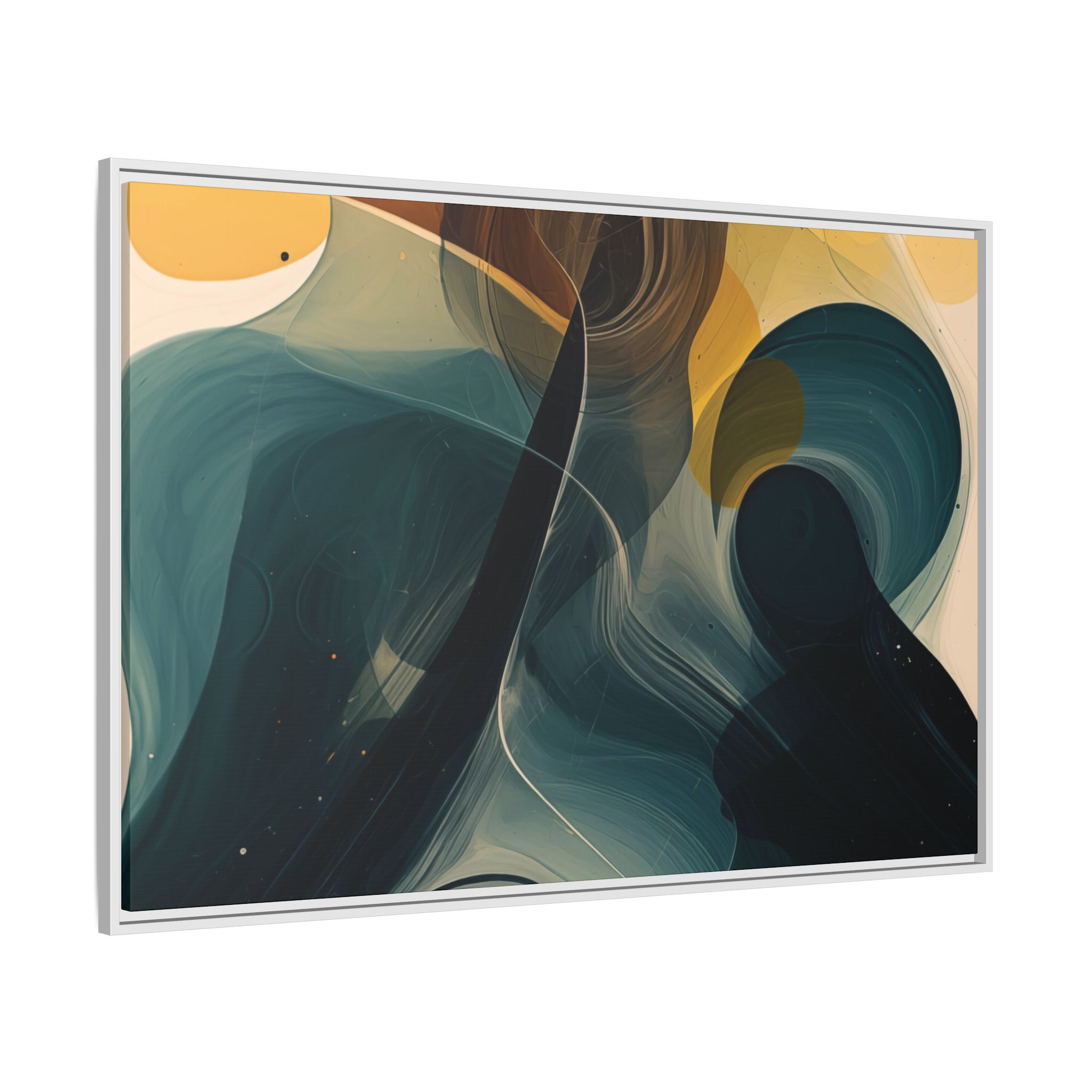 Magic Blob (v1 Clear), Framed Matt Canvas (Black, White, Brown,) - Image 24