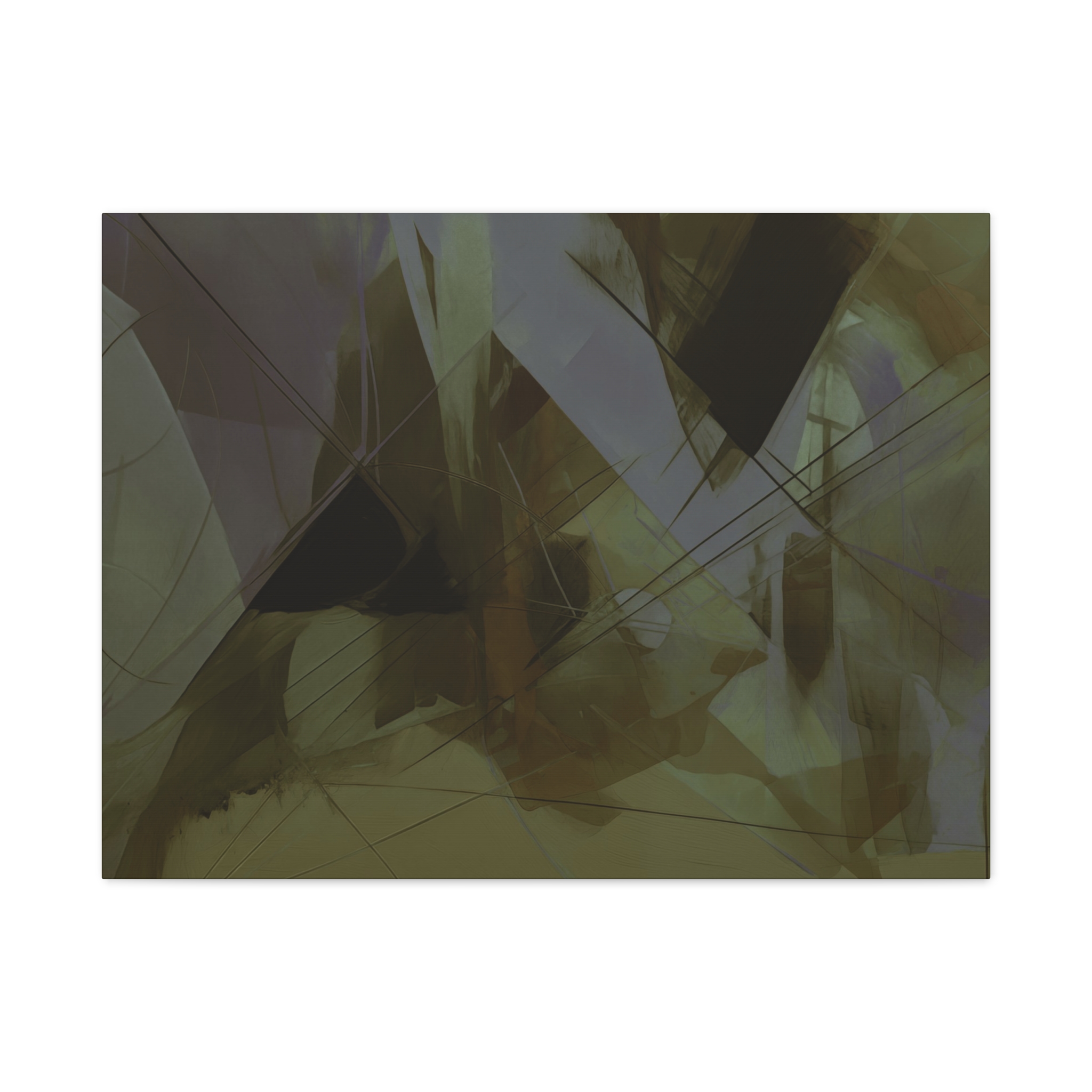 Abstracts Horn (v1 Green) - Stretched Canvas - Image 6