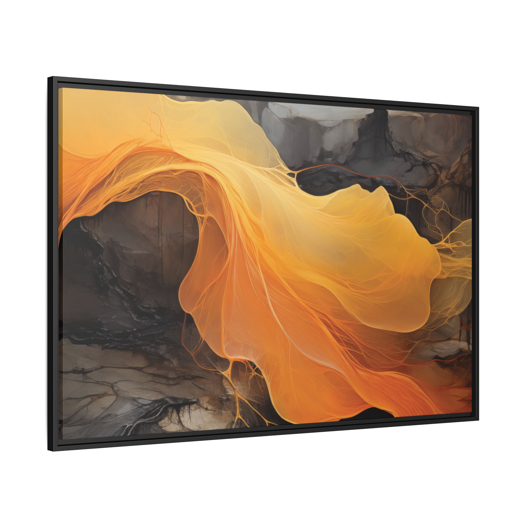 Siesmic Clouds - Floating (v1 clear), Framed Matt Canvas (Black, White, Brown,) - Image 6