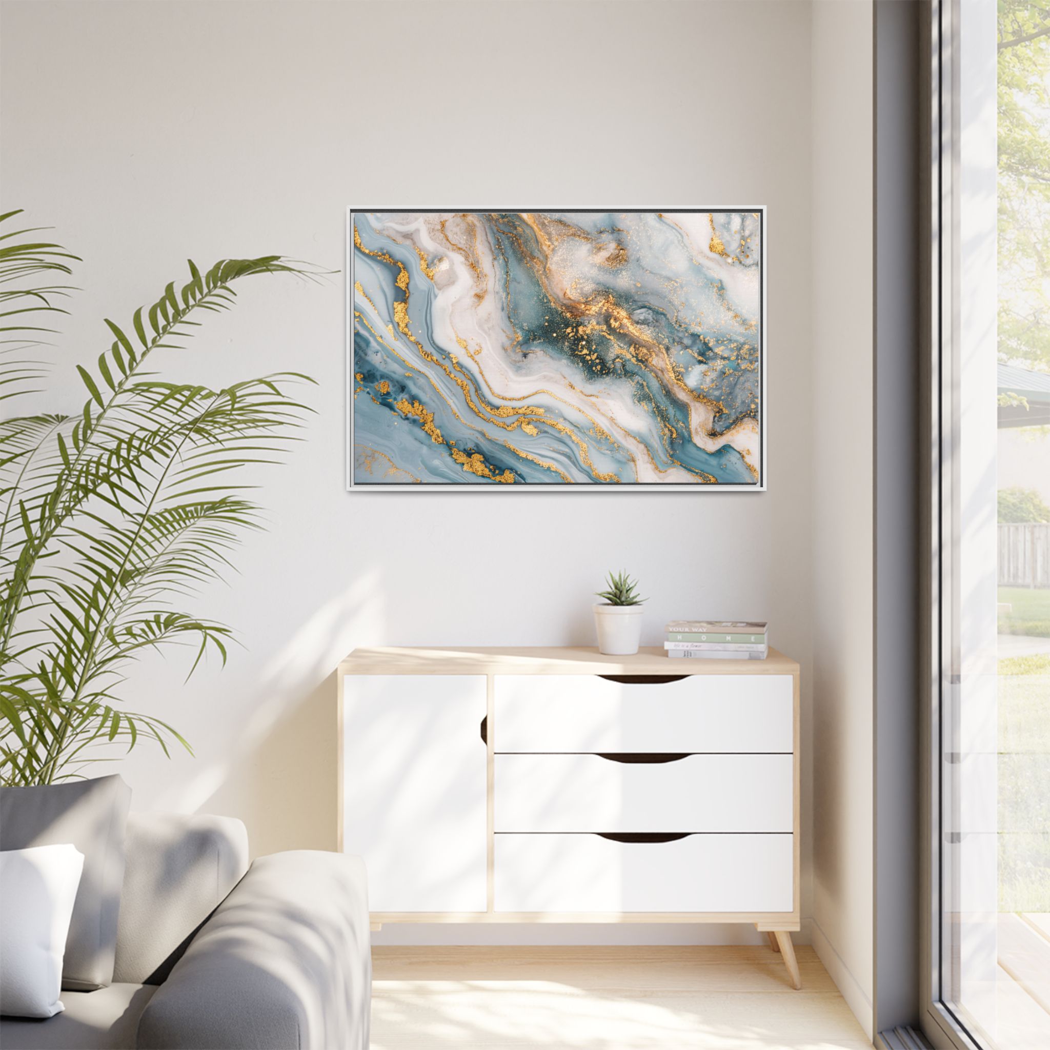 Blue Marble - Light - Custom Black Frame - Image 47