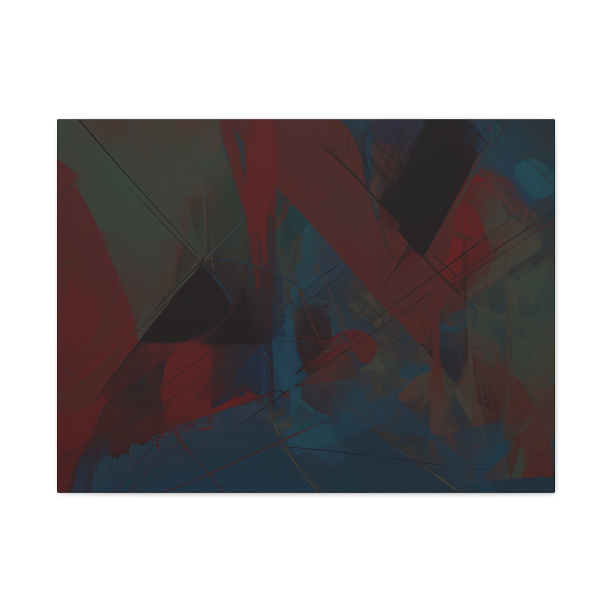 Abstracts Horn (v1 Blue) - Stretched Canvas - Image 6