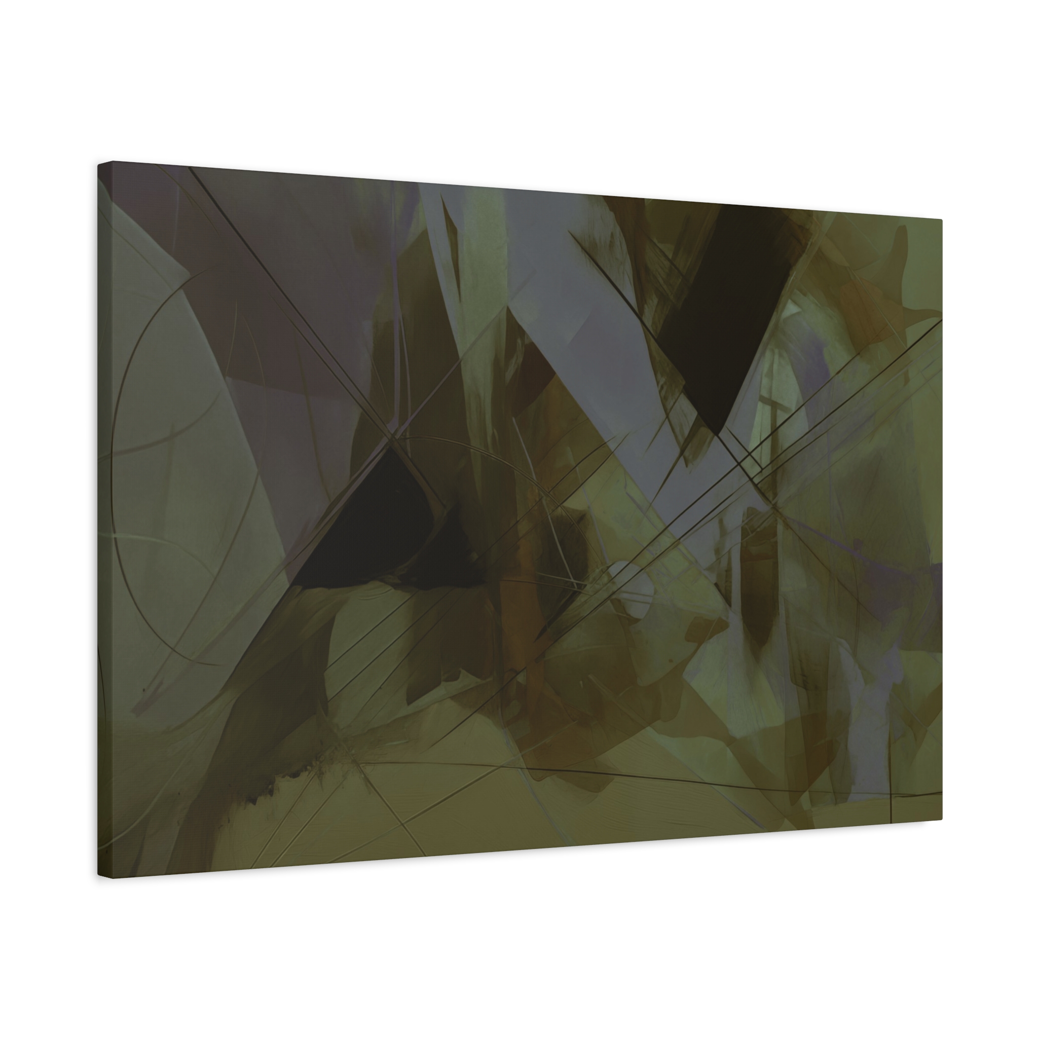 Abstracts Horn (v1 Green) - Stretched Canvas - Image 2