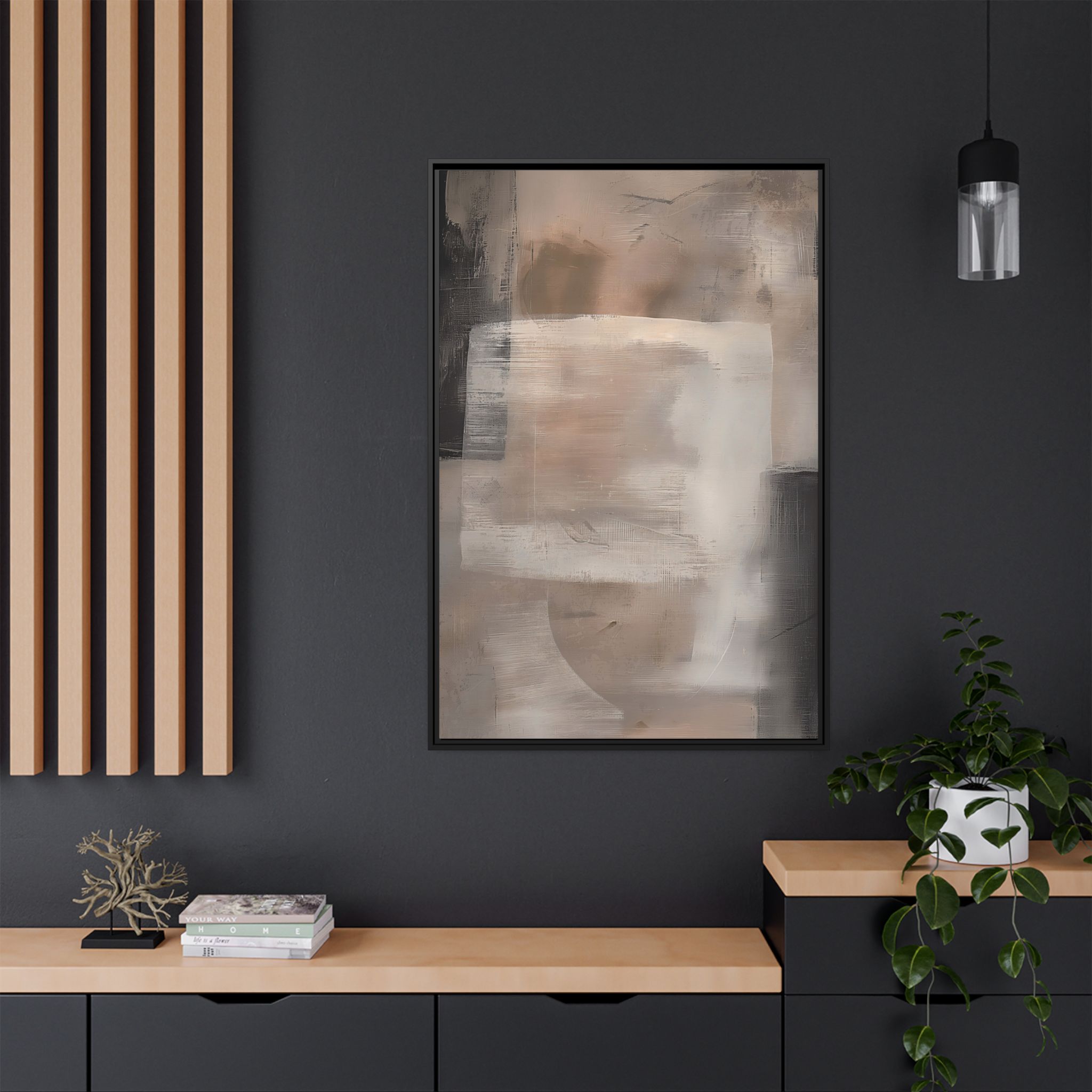 Biege Cotton - Square - Custom Black Frame - Image 12