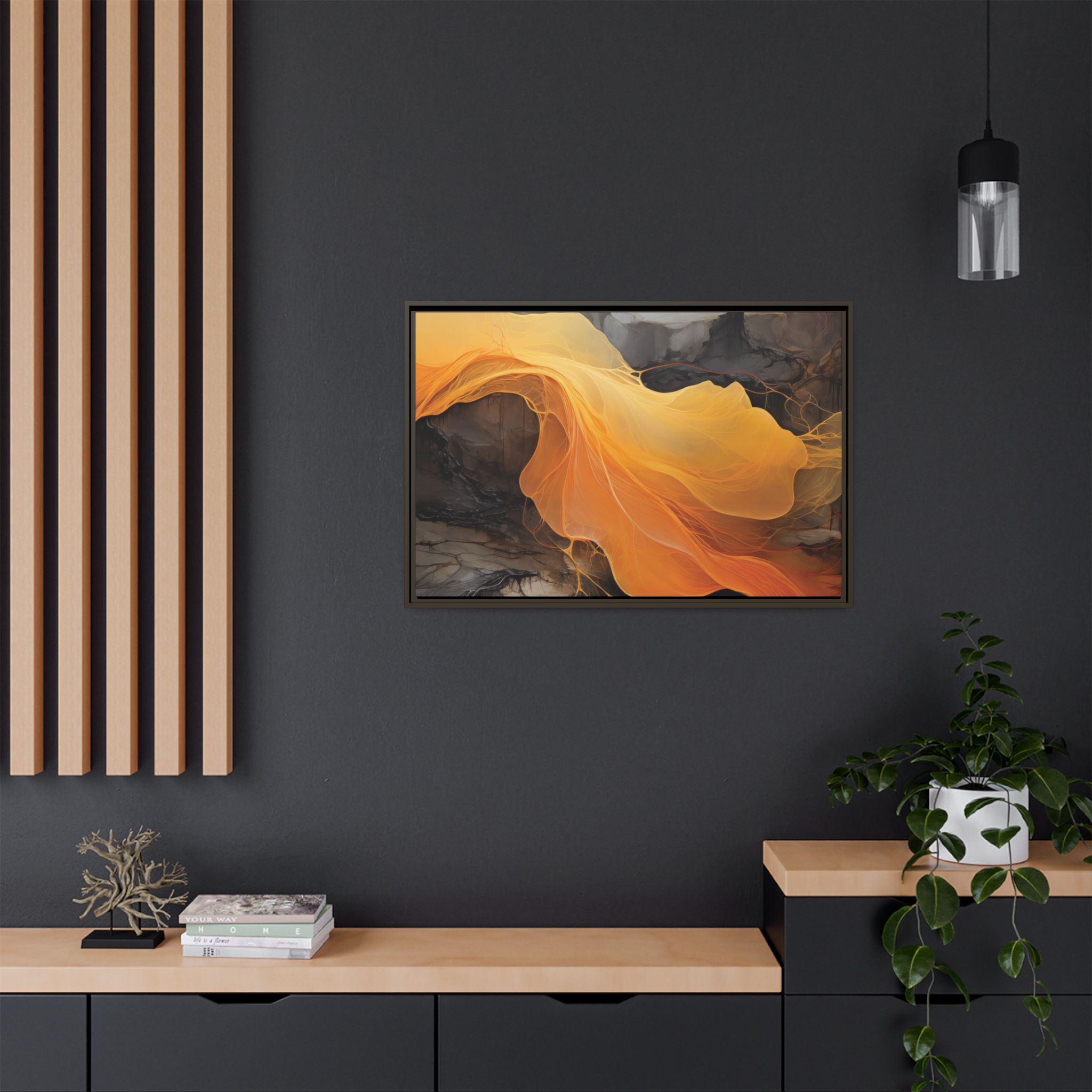 Siesmic Clouds - Floating (v1 clear), Framed Matt Canvas (Black, White, Brown,) - Image 13