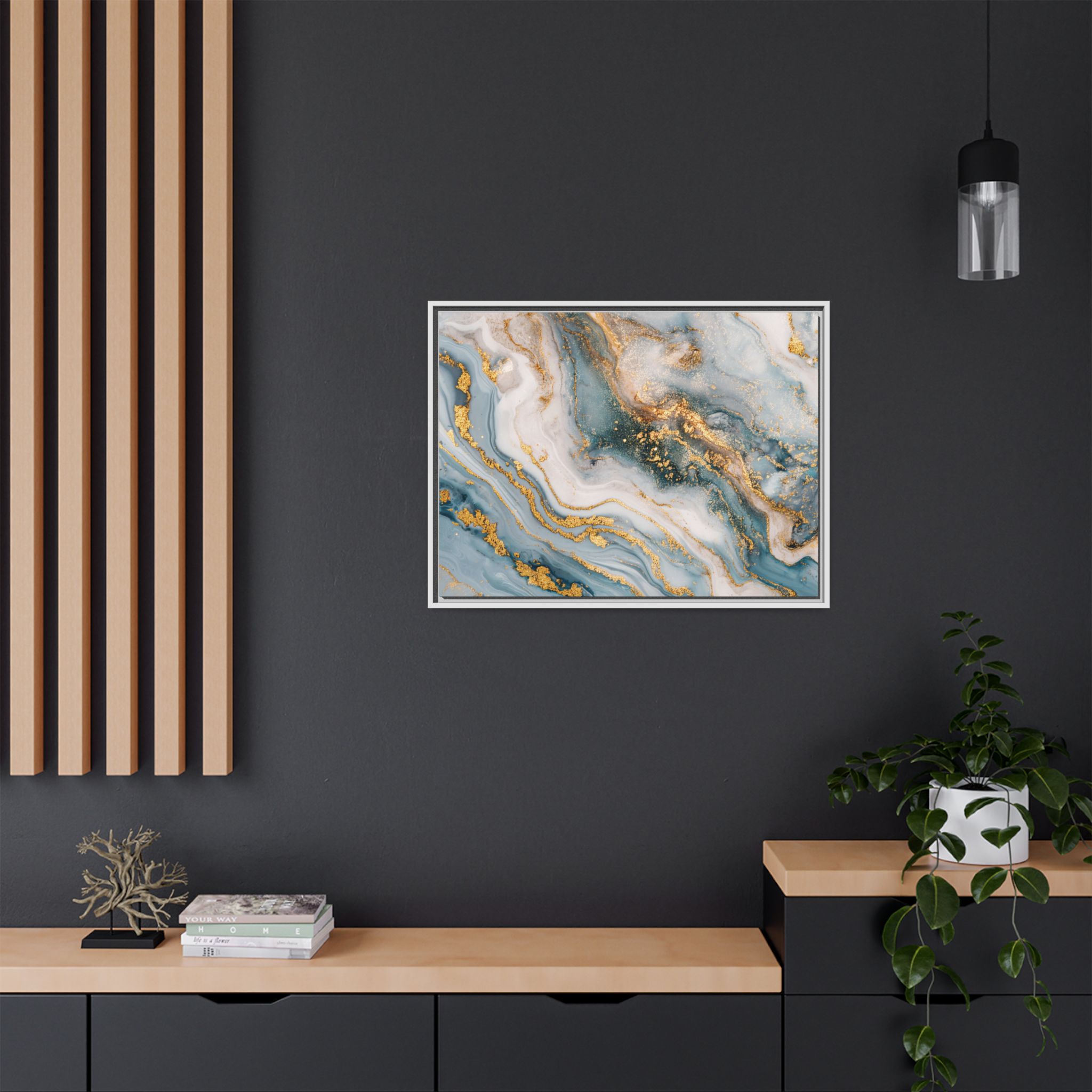 Blue Marble - Light - Custom Black Frame - Image 24