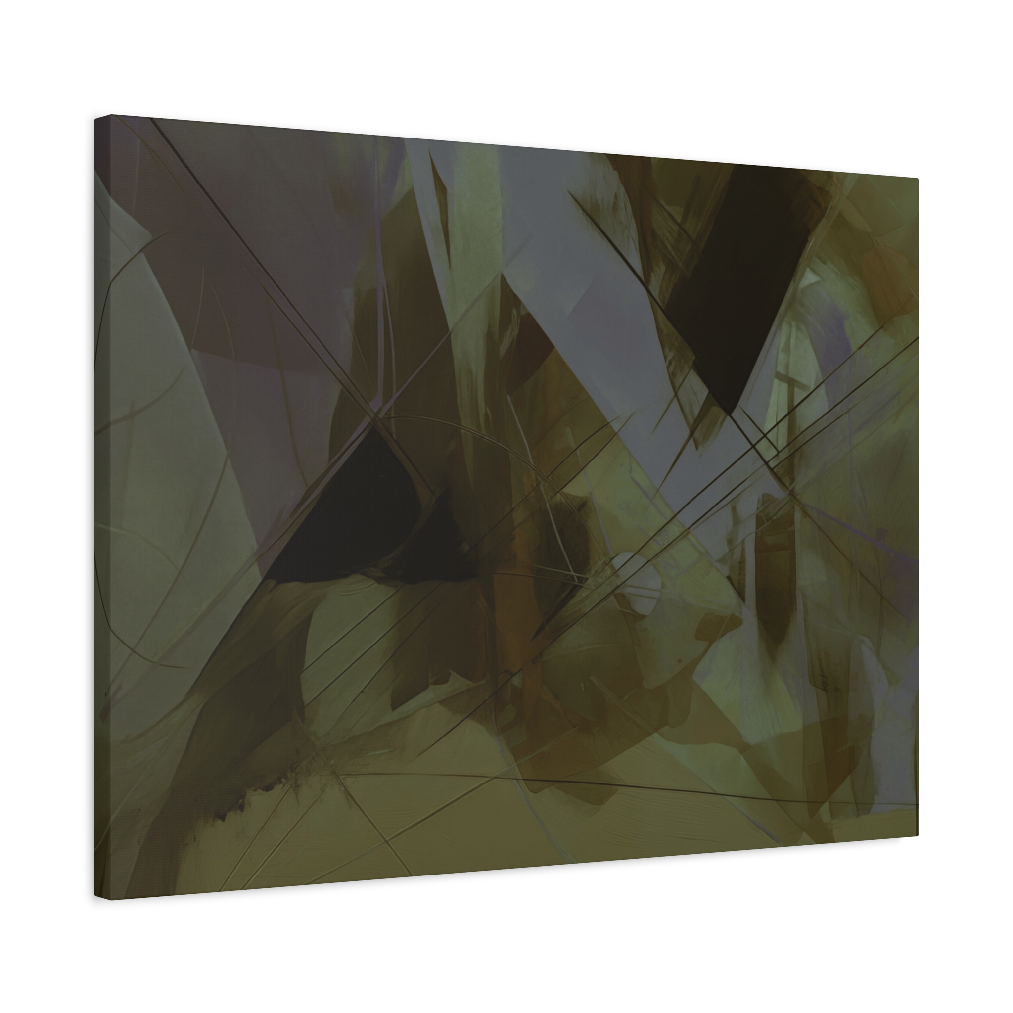 Abstracts Horn (v1 Green) - Stretched Canvas - Image 7