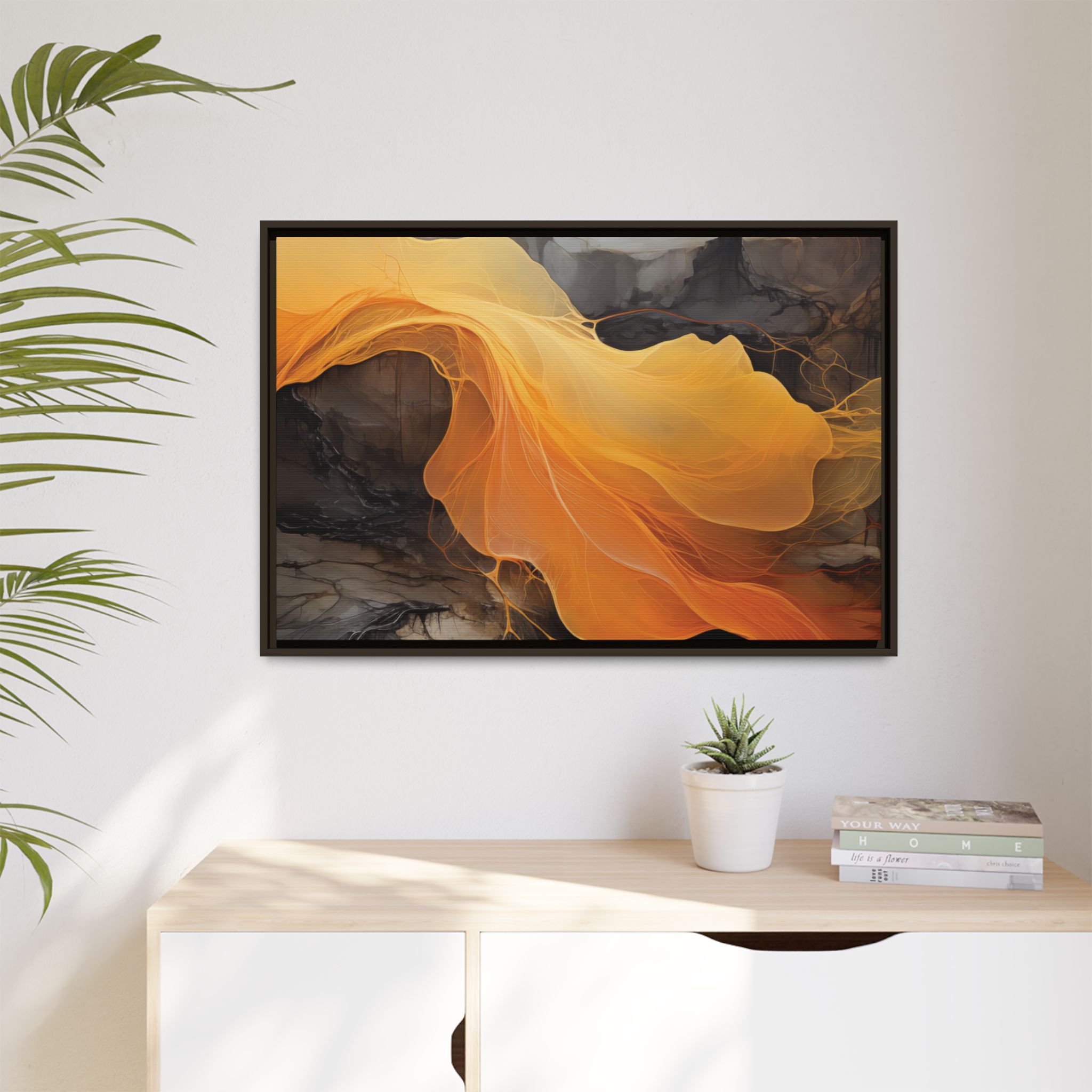 Siesmic Clouds - Floating (v1 clear), Framed Matt Canvas (Black, White, Brown,) - Image 12