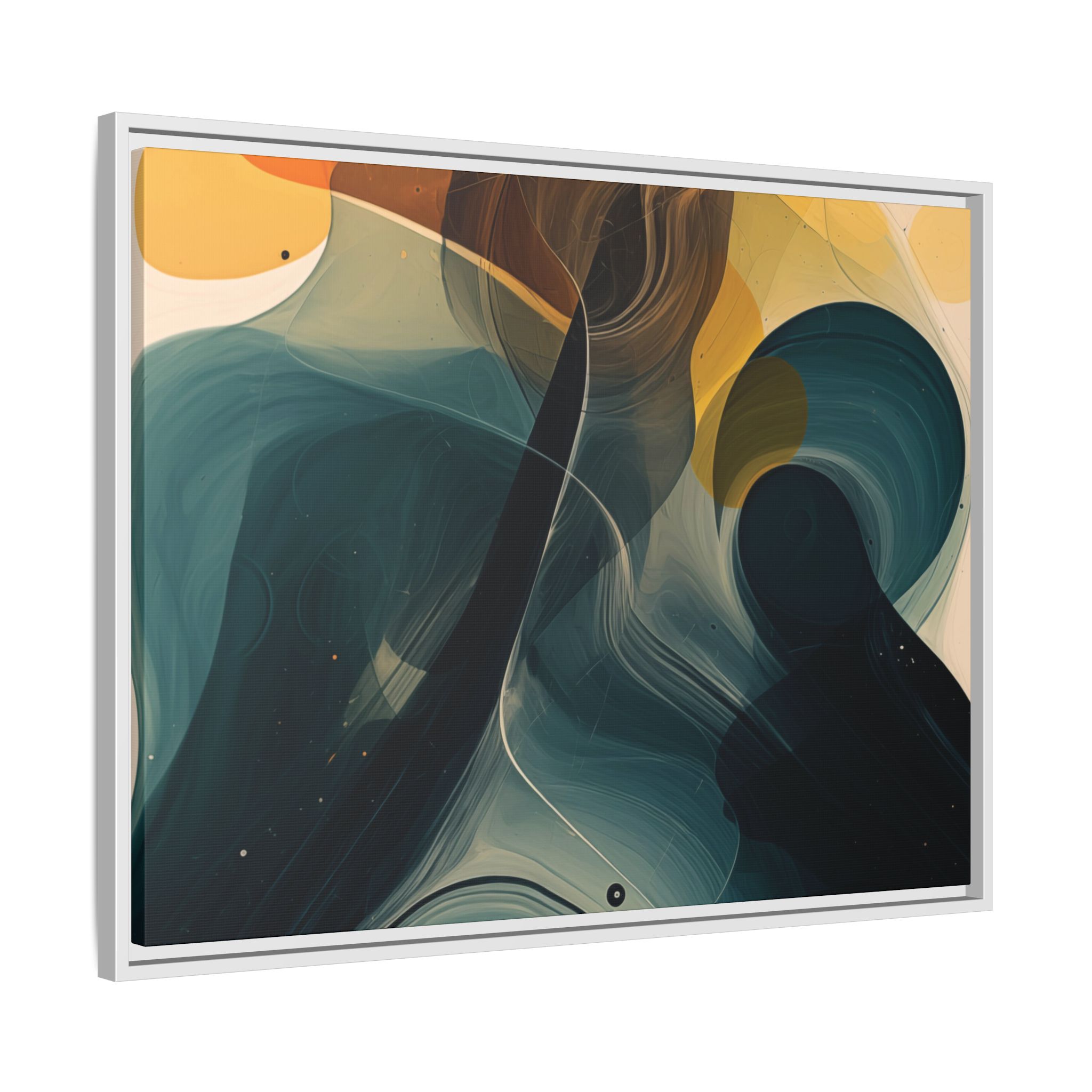 Magic Blob (v1 Clear), Framed Matt Canvas (Black, White, Brown,) - Image 15