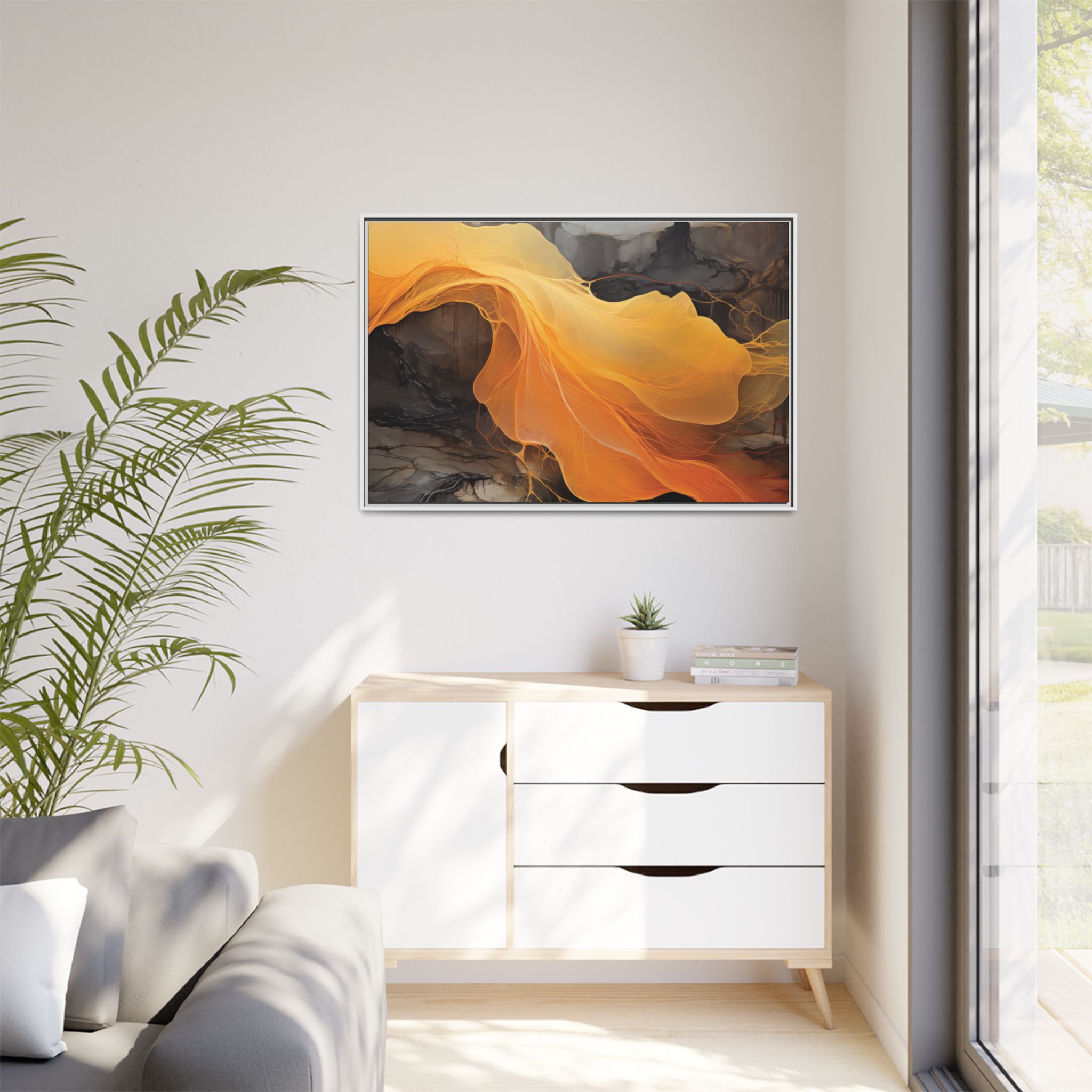 Siesmic Clouds - Floating (v1 clear), Framed Matt Canvas (Black, White, Brown,) - Image 25