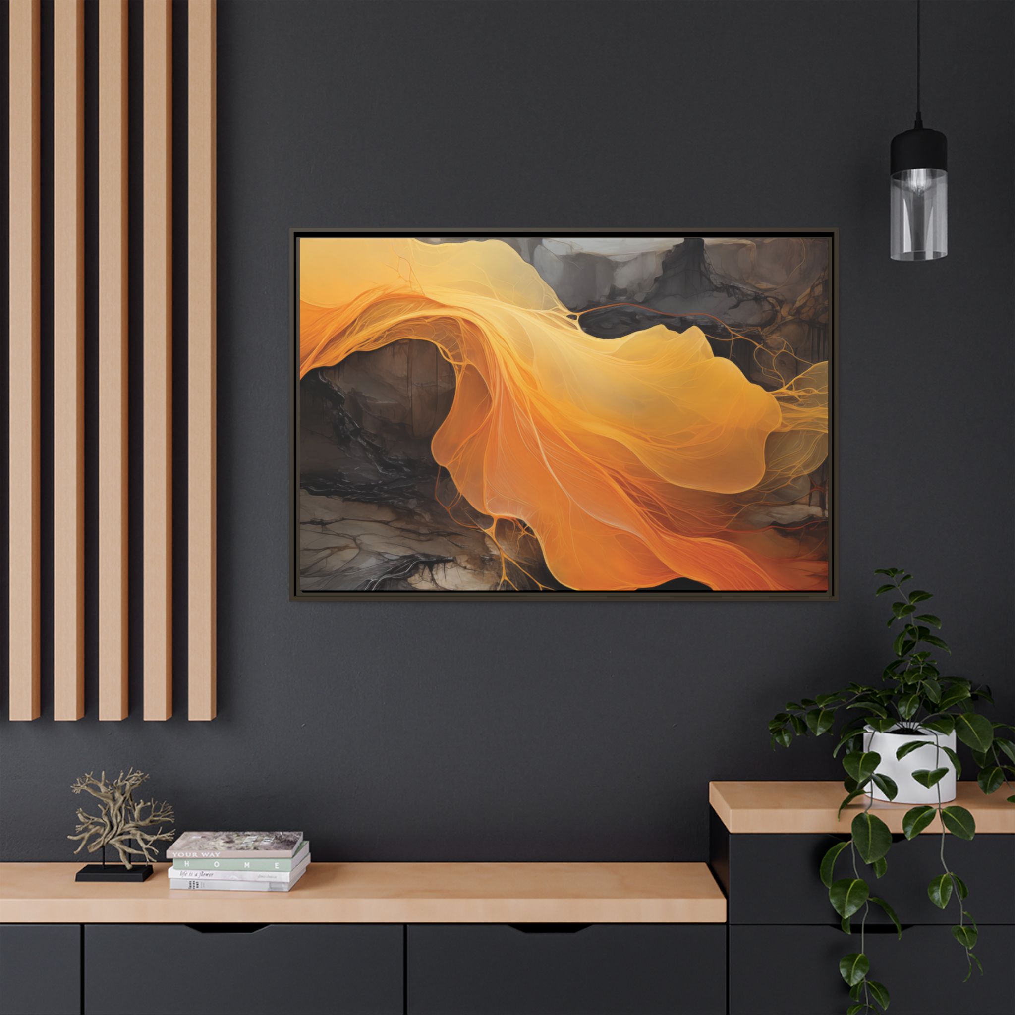 Siesmic Clouds - Floating (v1 clear), Framed Matt Canvas (Black, White, Brown,) - Image 22