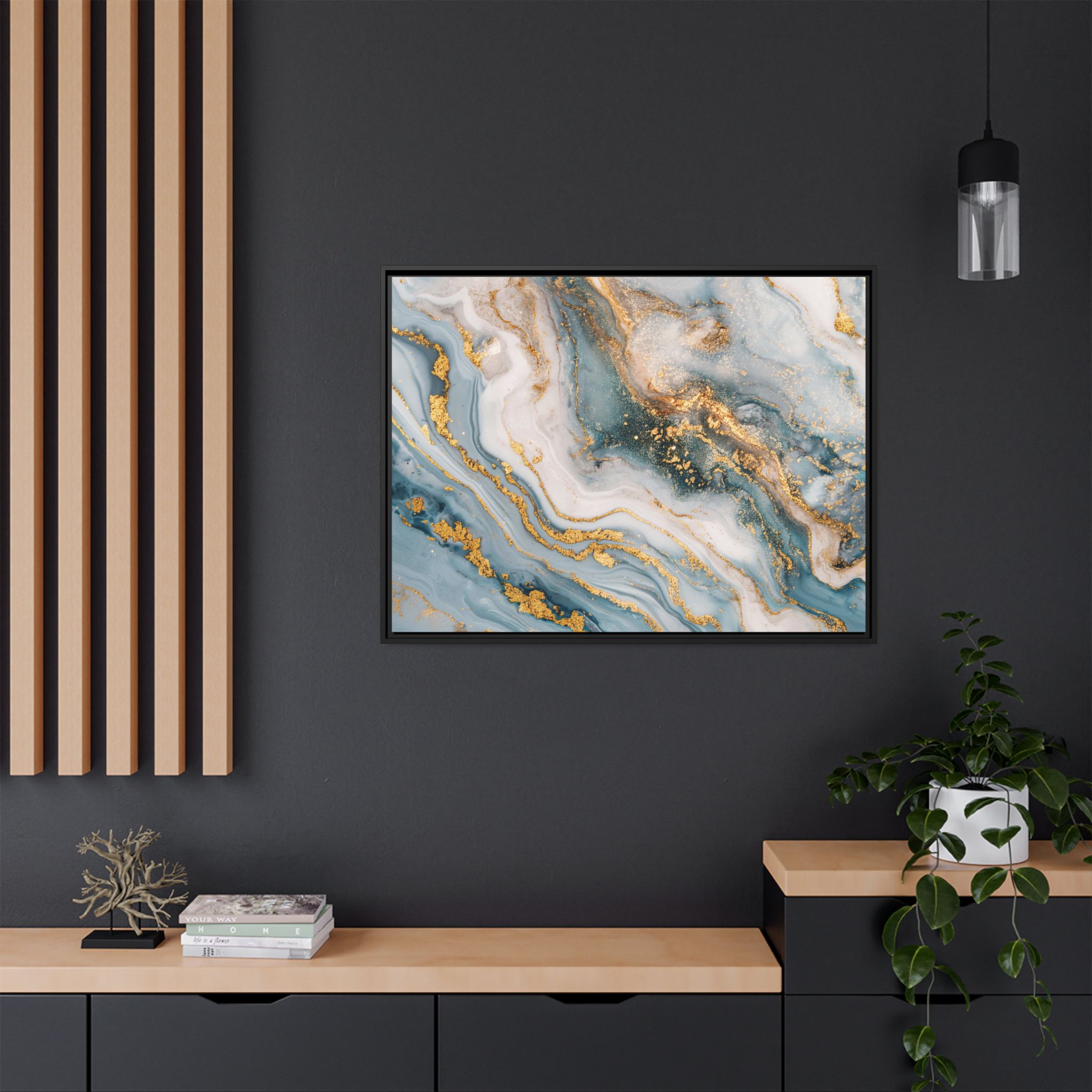 Blue Marble - Light - Custom Black Frame - Image 12