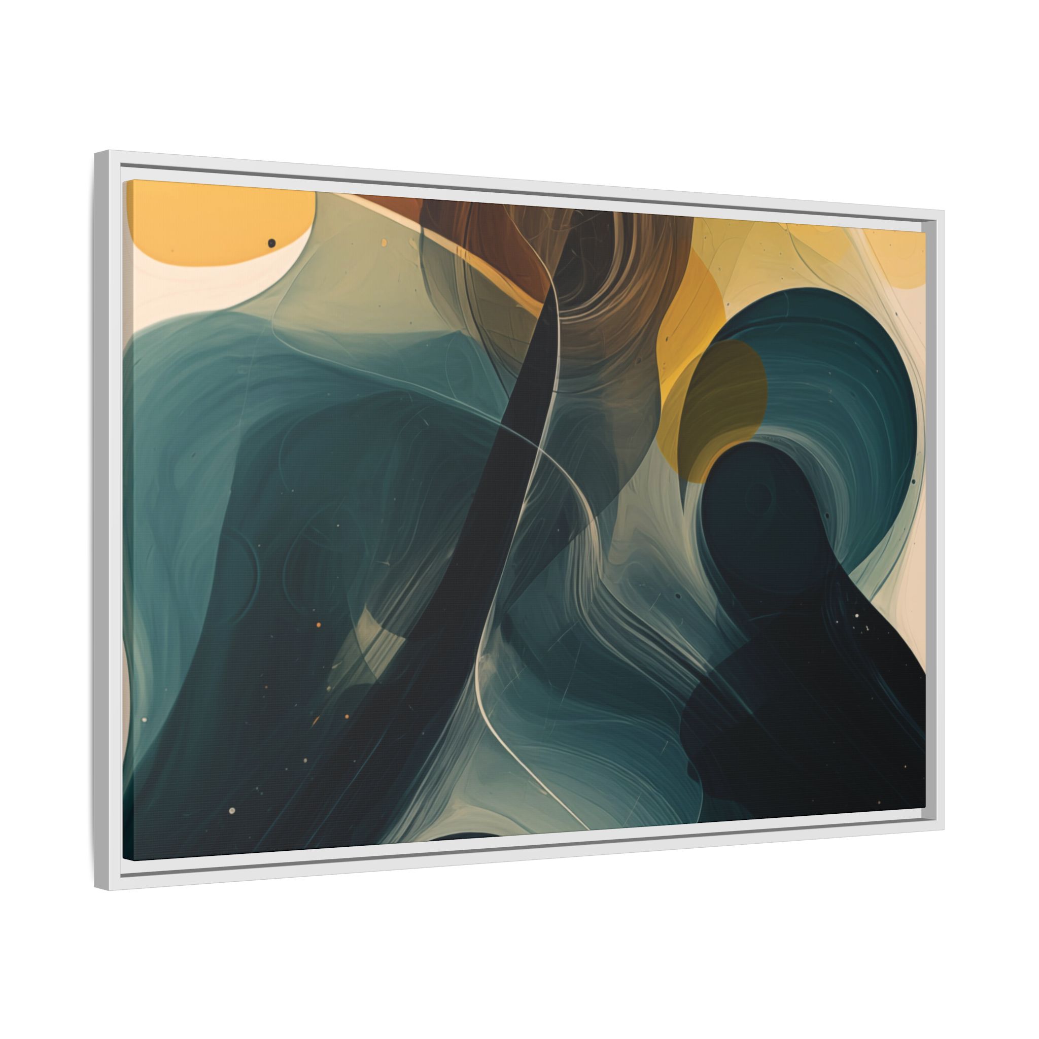 Magic Blob (v1 Clear), Framed Matt Canvas (Black, White, Brown,) - Image 16