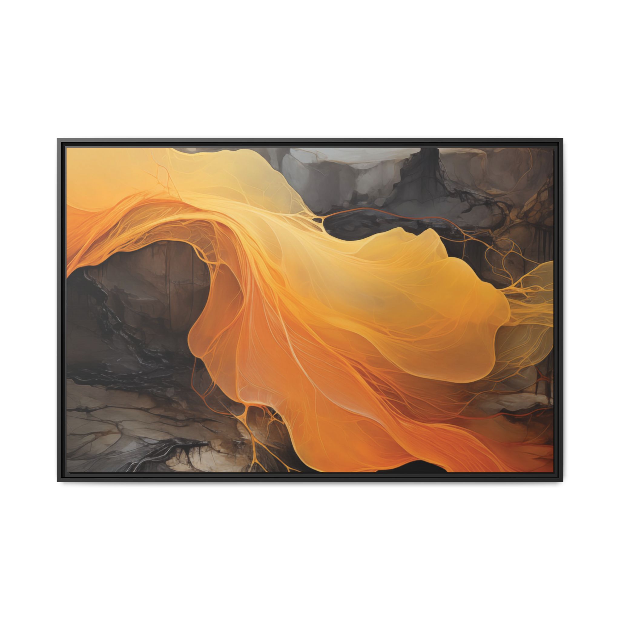 Siesmic Clouds - Floating (v1 clear), Framed Matt Canvas (Black, White, Brown,) - Image 5