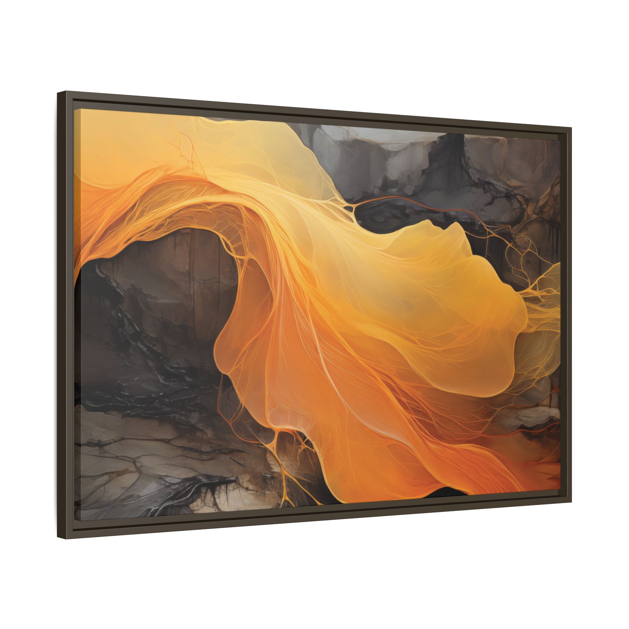 Siesmic Clouds - Floating (v1 clear), Framed Matt Canvas (Black, White, Brown,) - Image 11