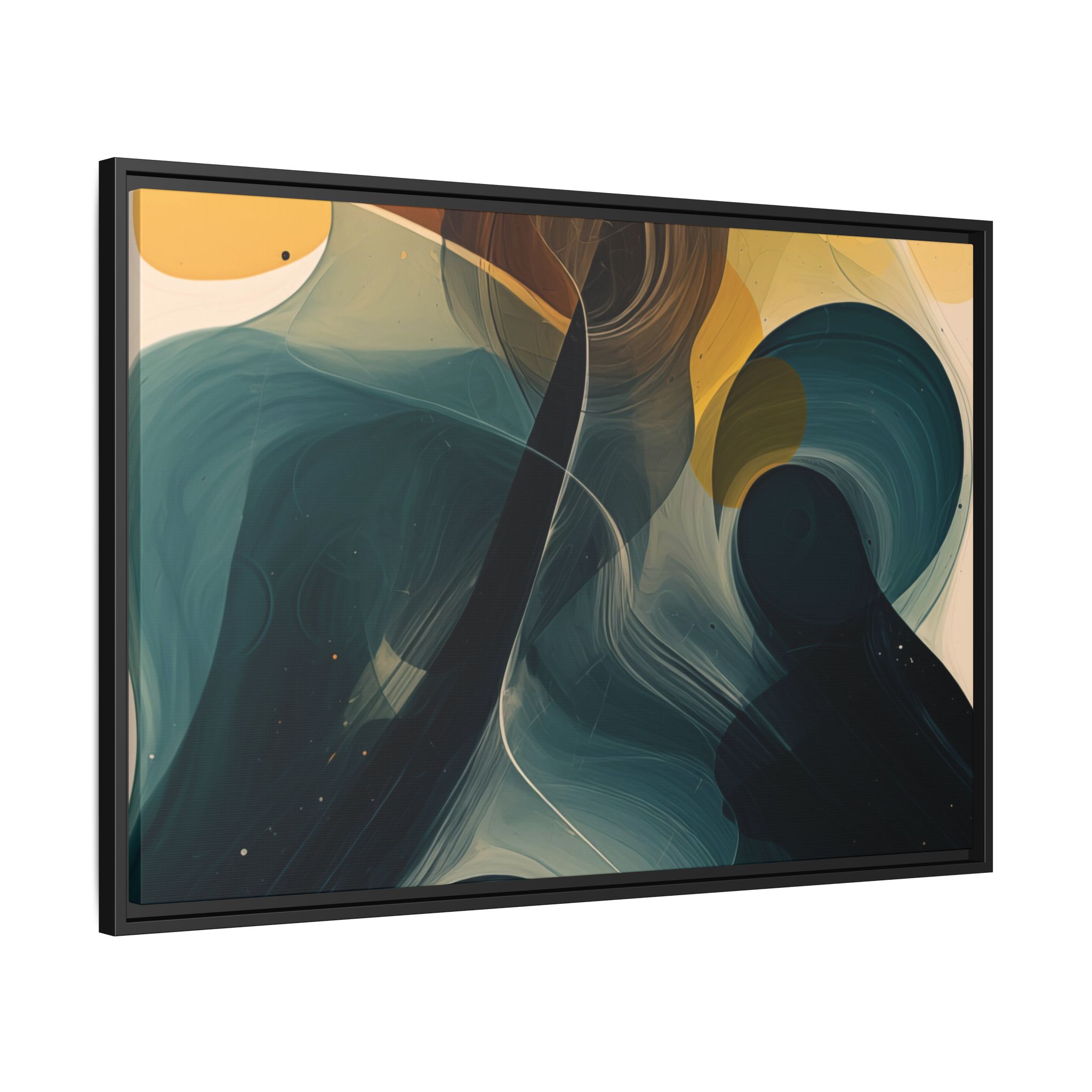 Magic Blob (v1 Clear), Framed Matt Canvas (Black, White, Brown,) - Image 6