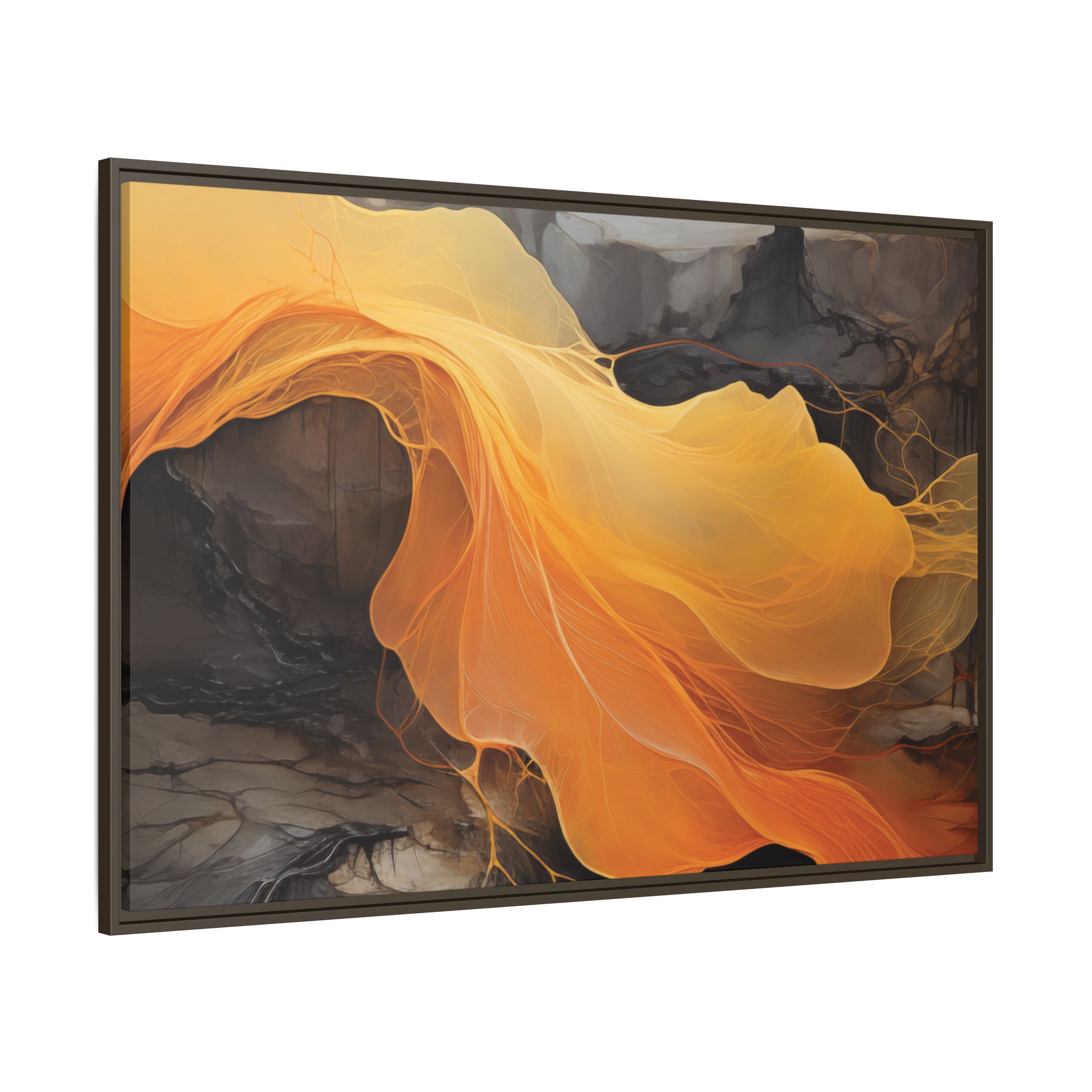 Siesmic Clouds - Floating (v1 clear), Framed Matt Canvas (Black, White, Brown,) - Image 20