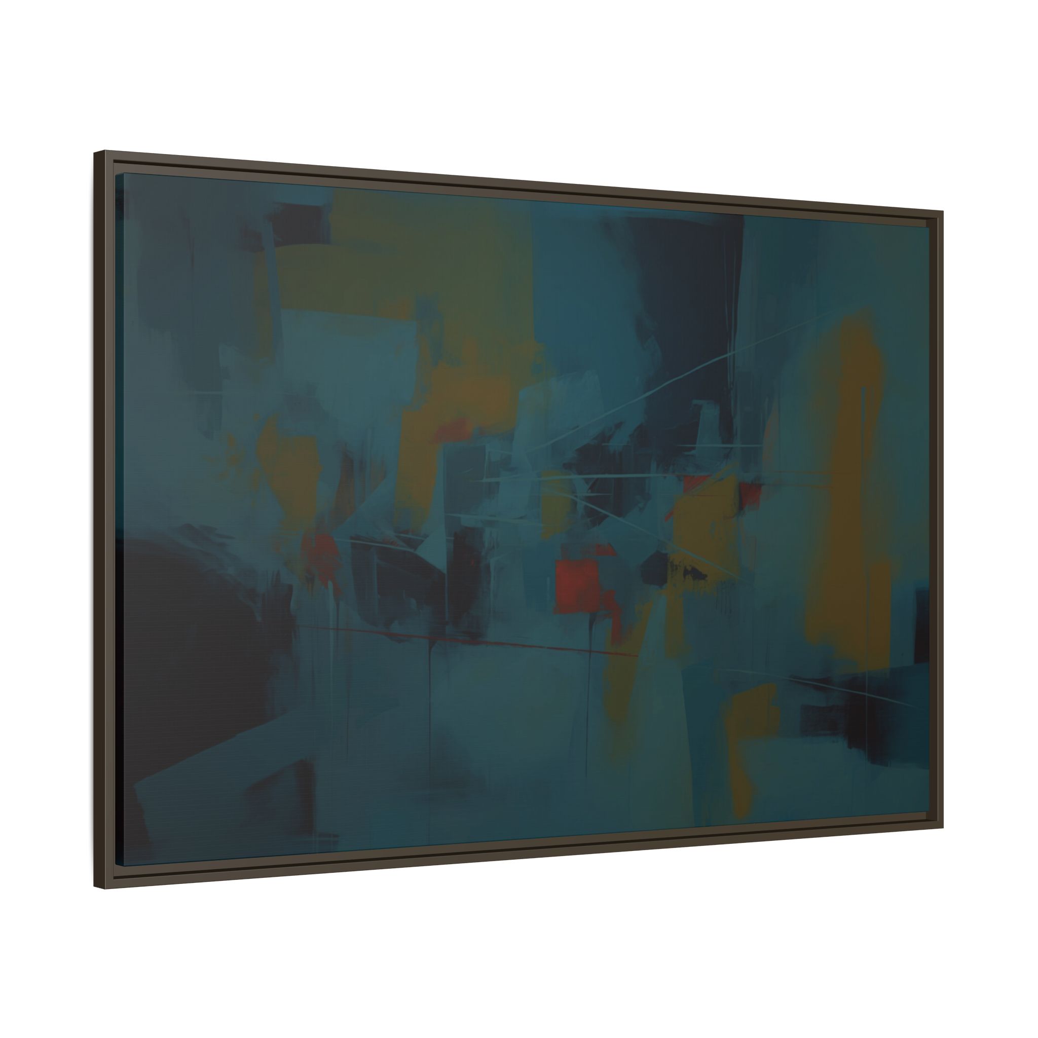 Abstracts Radar (v1 Blue Vibe) - Framed Matt Canvas (Black, White, Brown,) - Image 20
