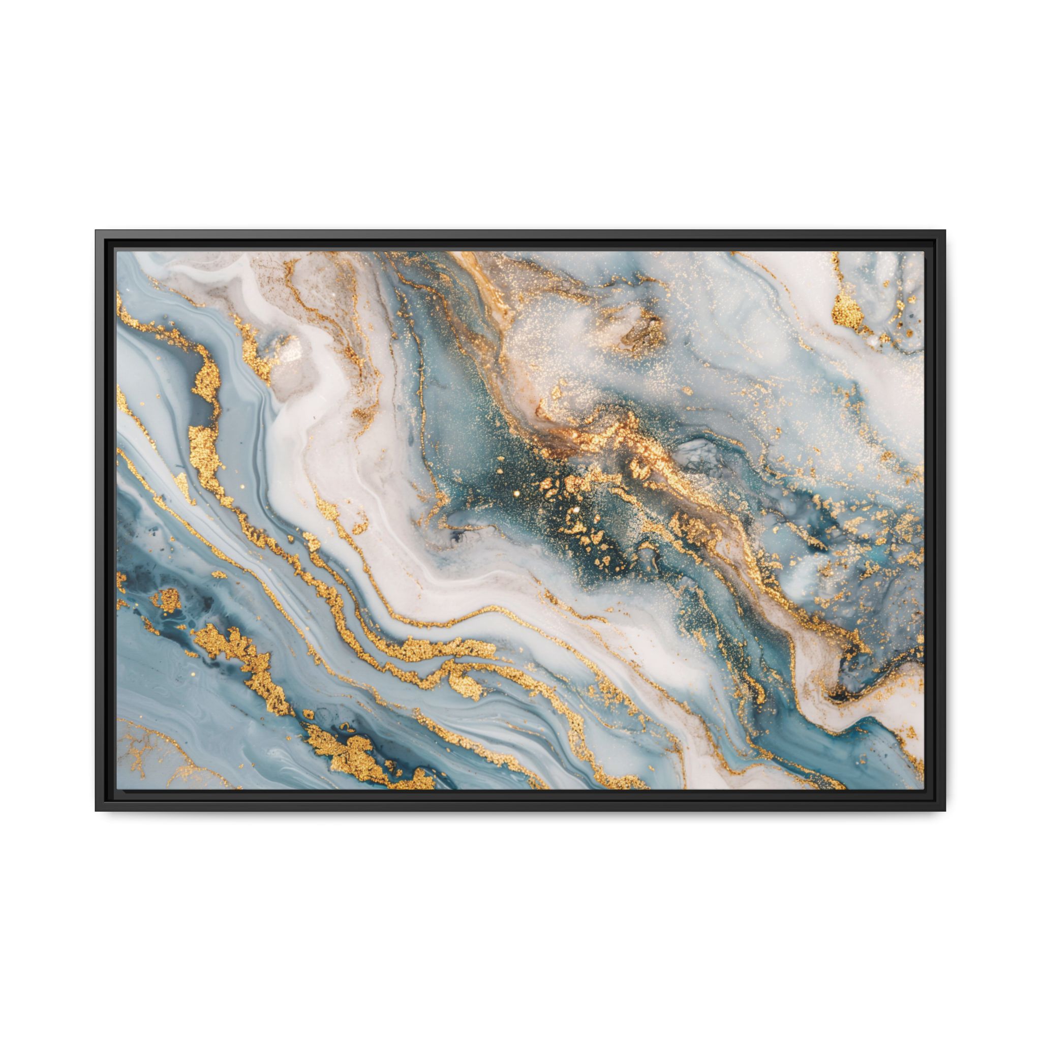 Blue Marble - Light - Custom Black Frame