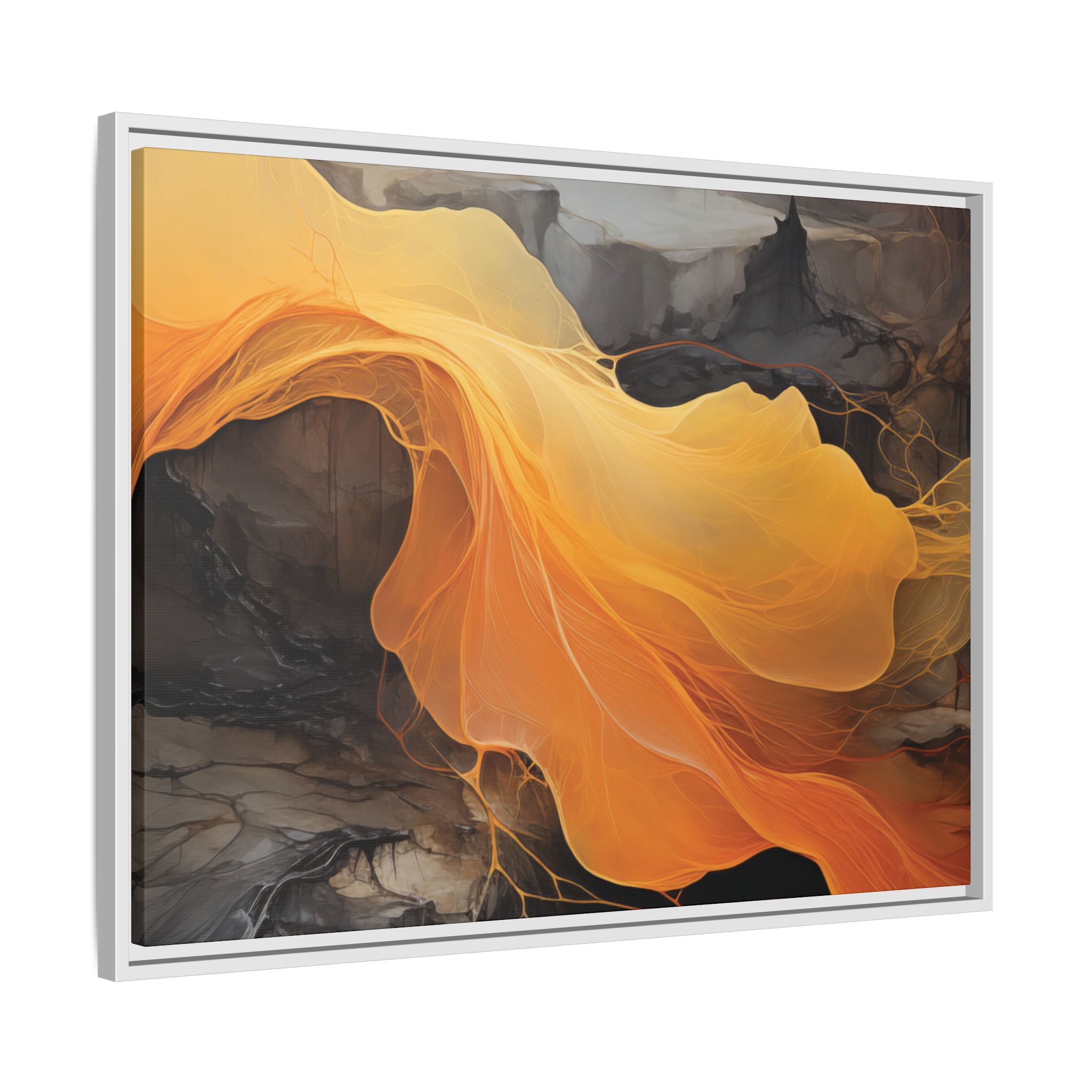 Siesmic Clouds - Floating (v1 clear), Framed Matt Canvas (Black, White, Brown,) - Image 15