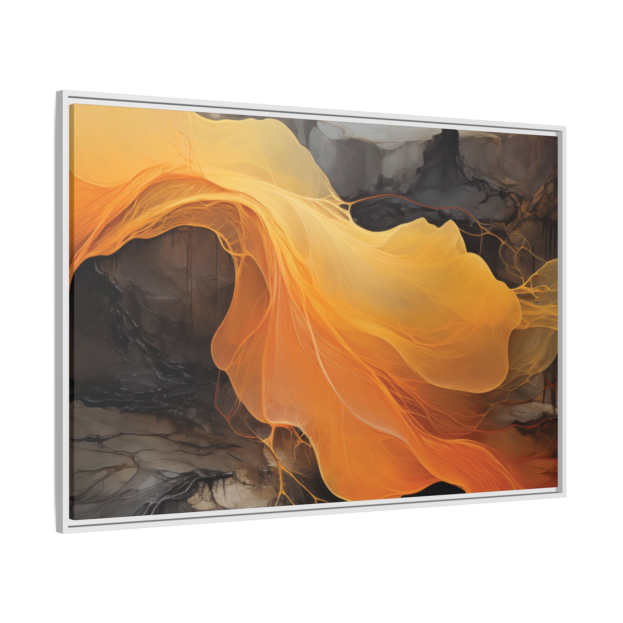 Siesmic Clouds - Floating (v1 clear), Framed Matt Canvas (Black, White, Brown,) - Image 24