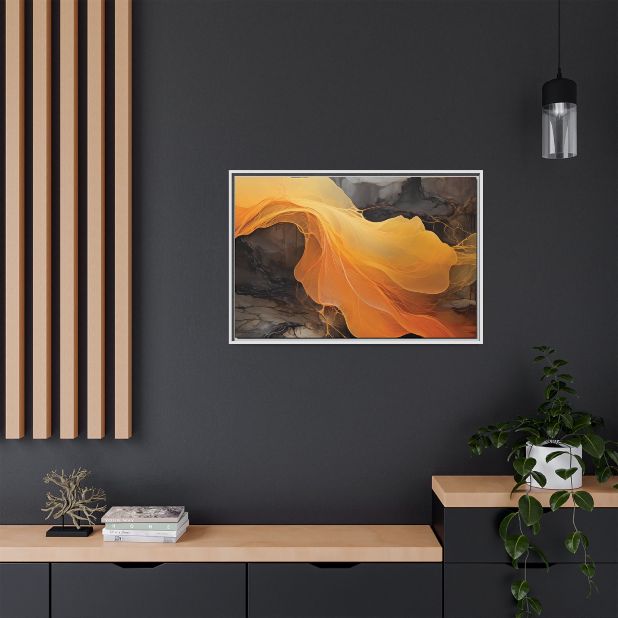 Siesmic Clouds - Floating (v1 clear), Framed Matt Canvas (Black, White, Brown,) - Image 18