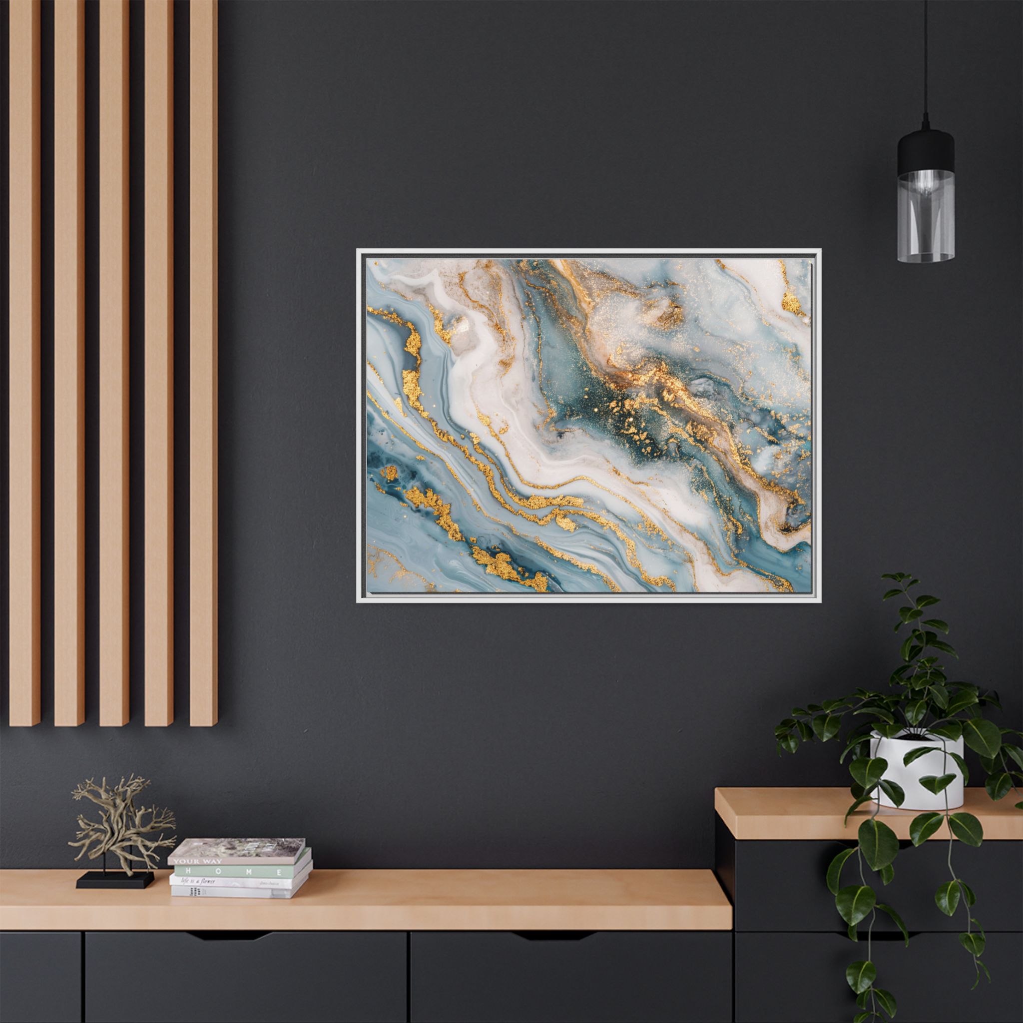 Blue Marble - Light - Custom Black Frame - Image 40