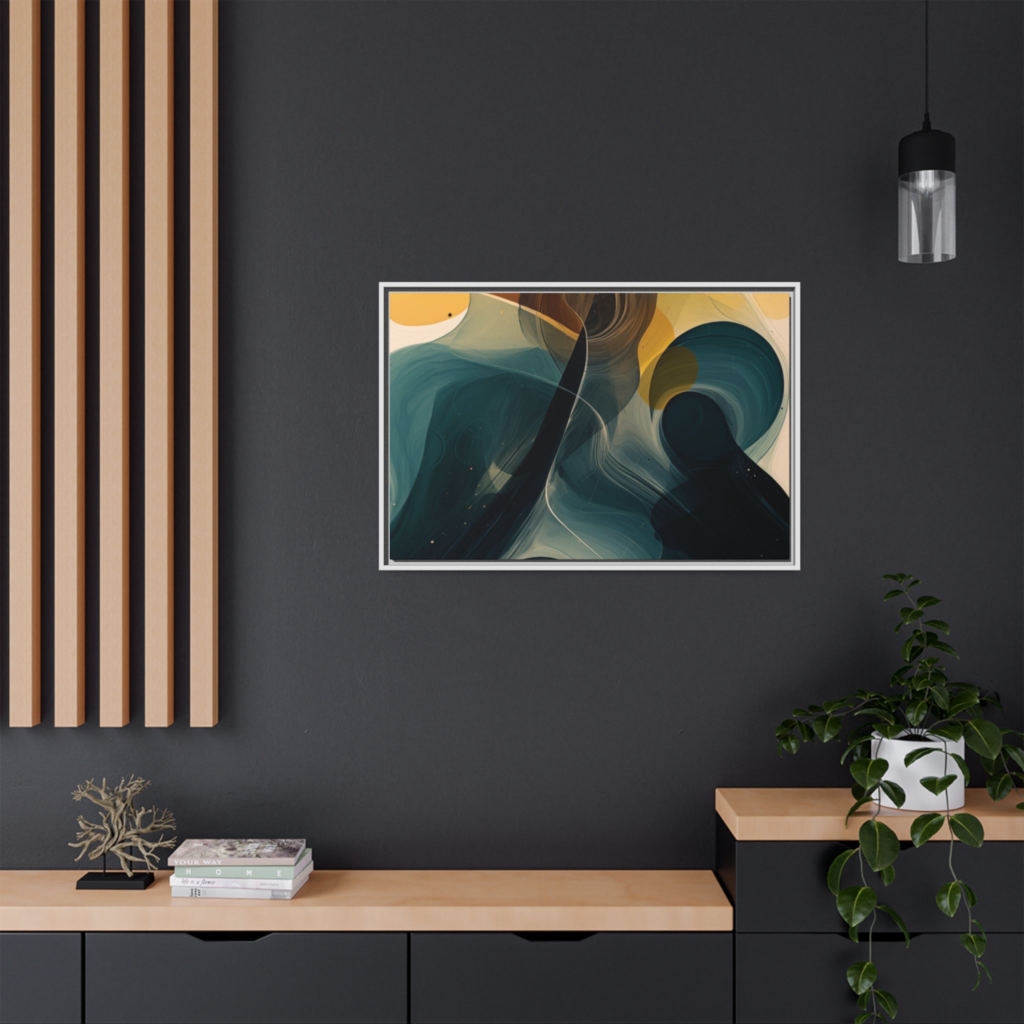 Magic Blob (v1 Clear), Framed Matt Canvas (Black, White, Brown,) - Image 18