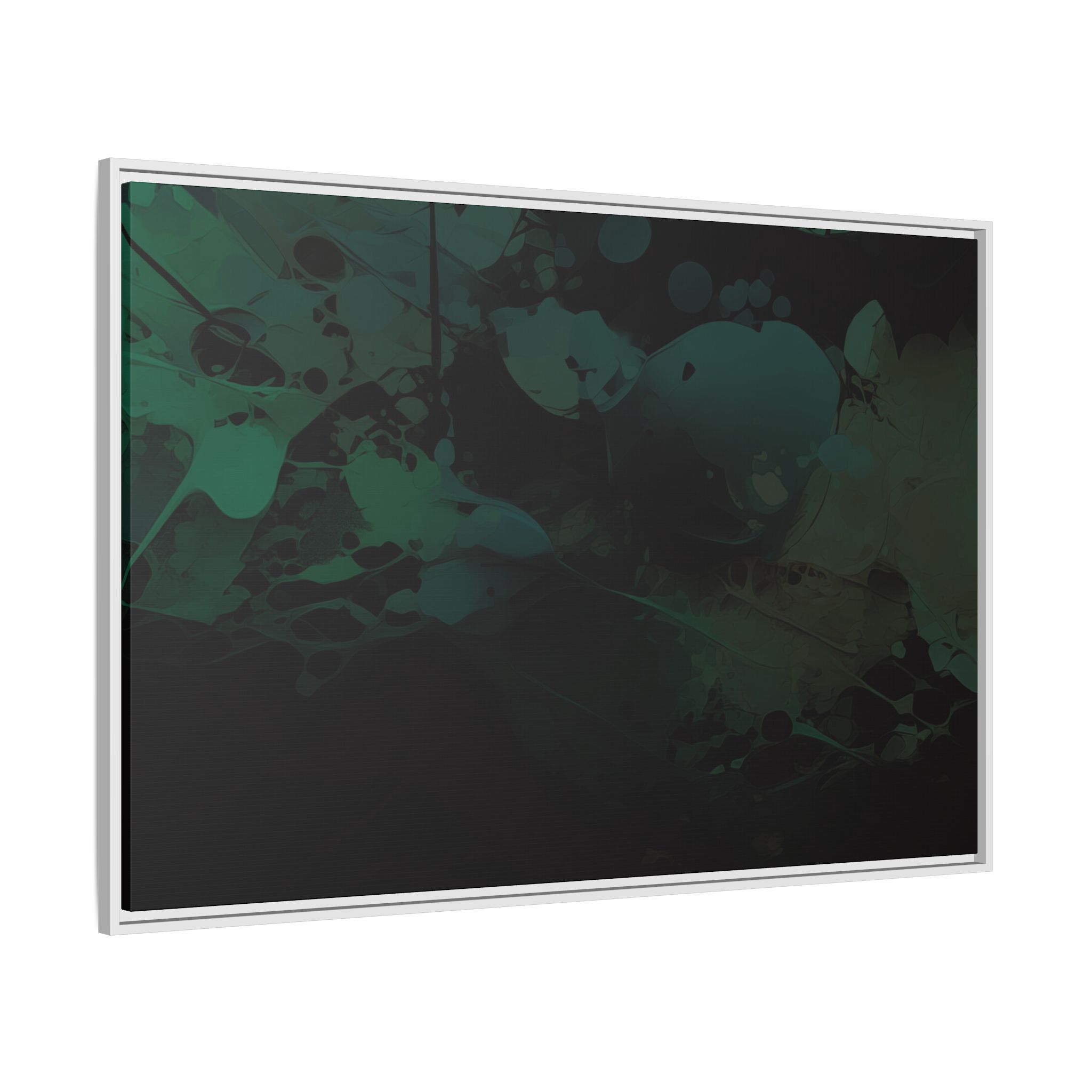Polygon Fluids (Blue) - Framed Matt Canvas (Black, White, Brown,) - Image 22