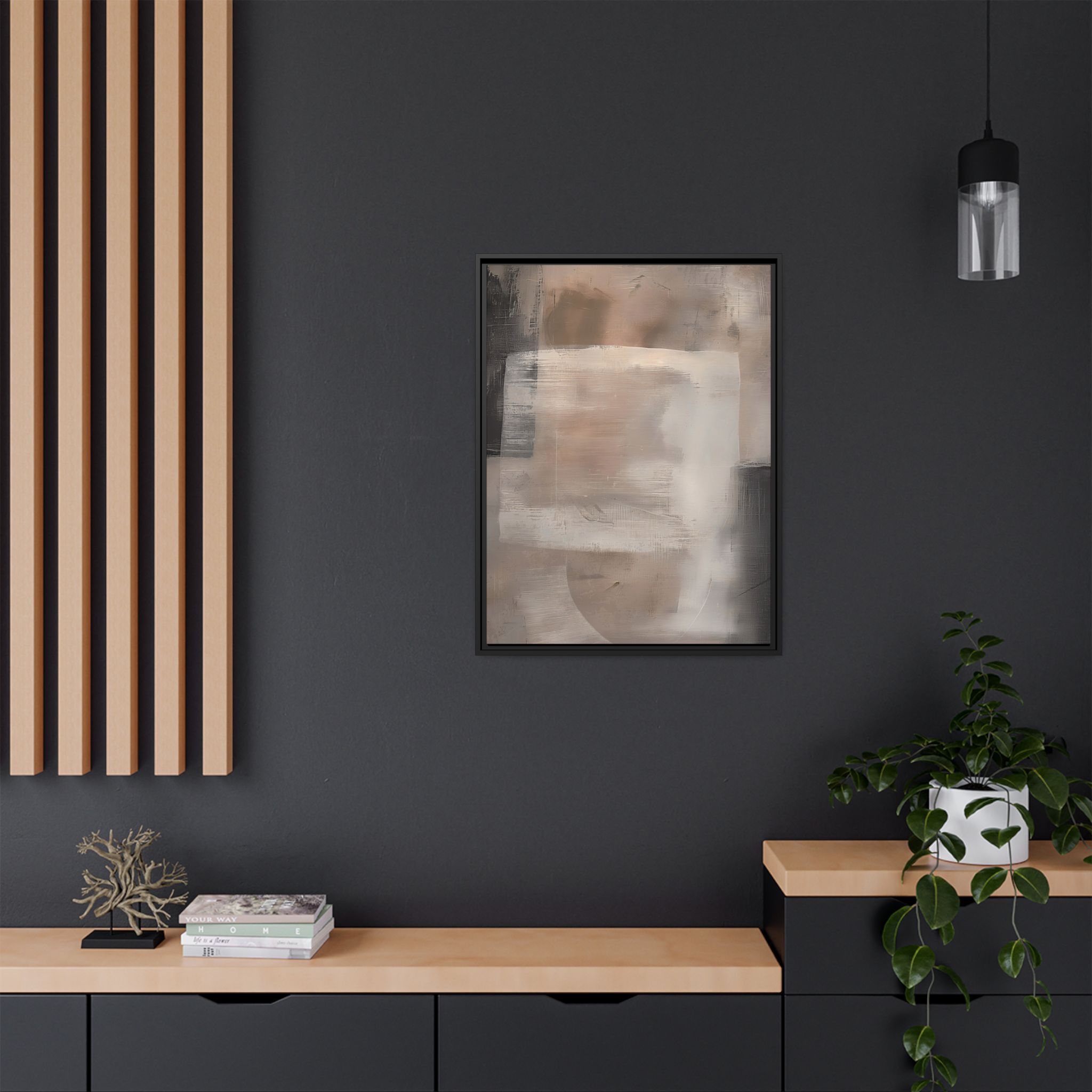 Biege Cotton - Square - Custom Black Frame - Image 8